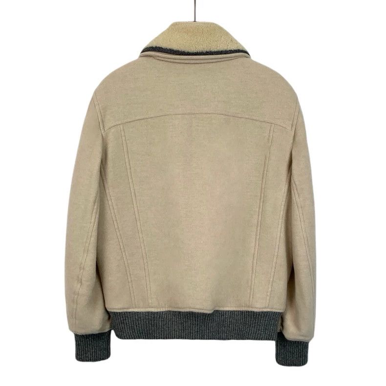 Brunello Cucinelli Brunello Cucinelli Beige Cashmere Zip Jacket Size US XS / EU 42 / 0 - 2 Thumbnail