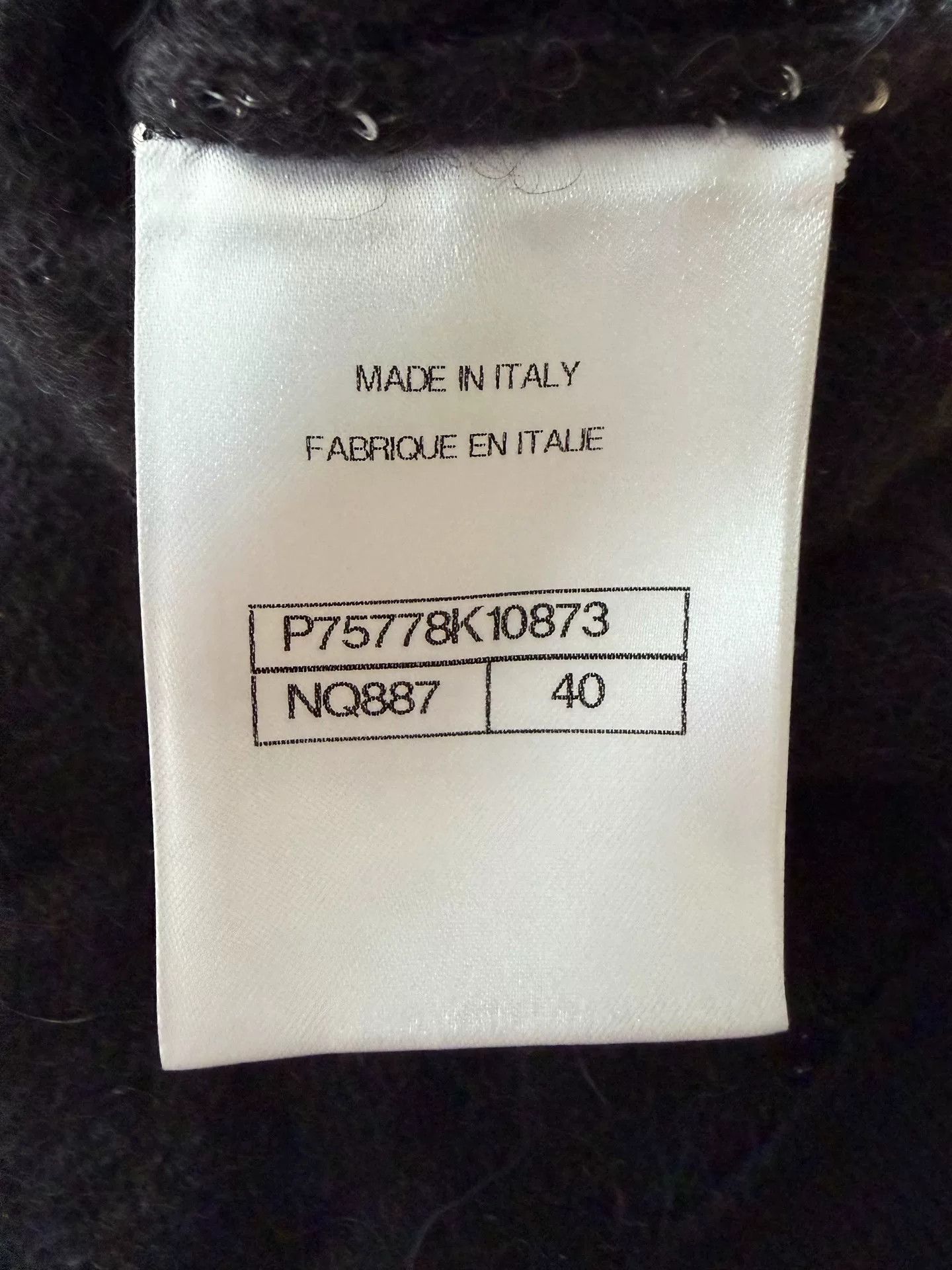 Chanel Chanel Black White Sequin Knit Cardigan Size US M / EU 48-50 / 2 - 5 Thumbnail