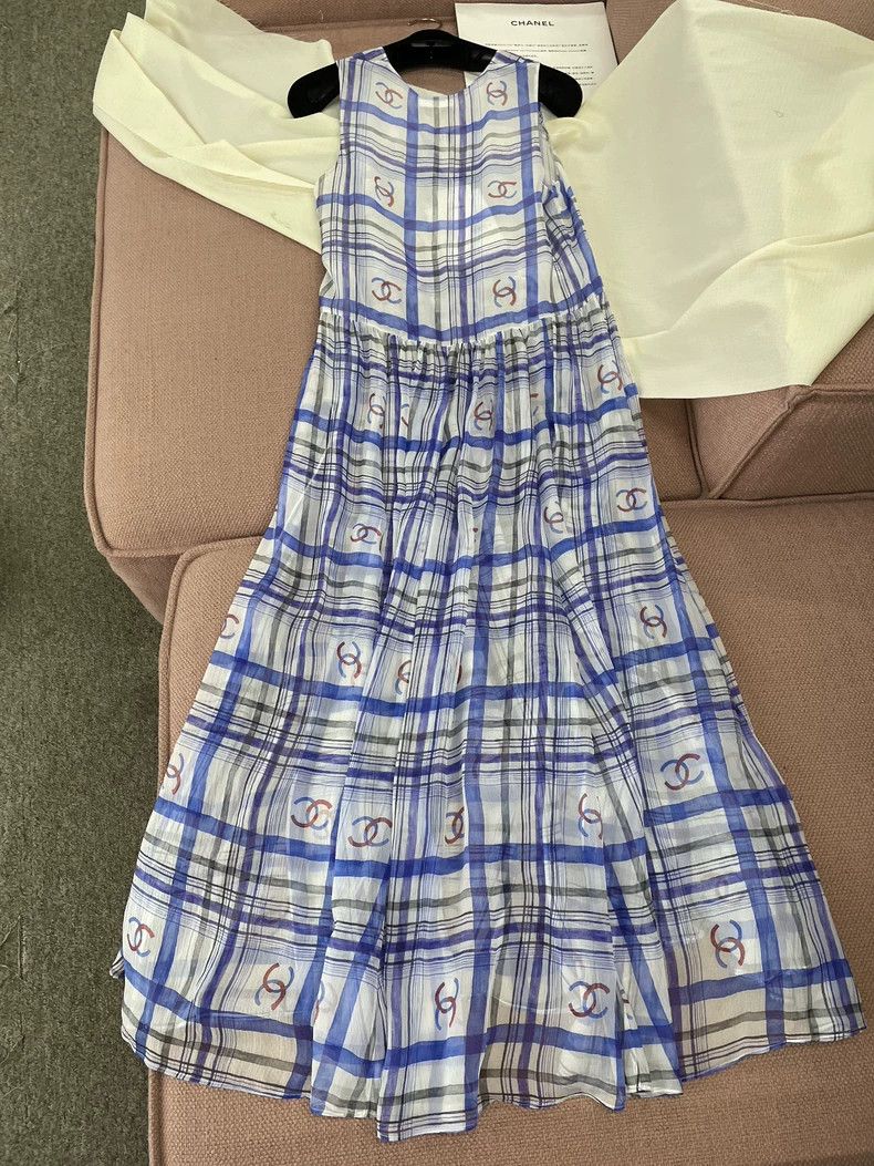 Chanel Chanel 23P Silk Logo Print Dress Size US 36 / EU 52 - 3 Thumbnail
