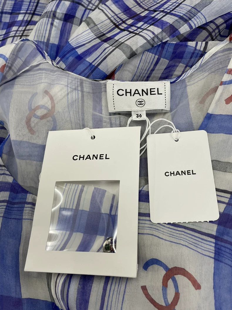 Chanel Chanel 23P Silk Logo Print Dress Size US 36 / EU 52 - 4 Thumbnail