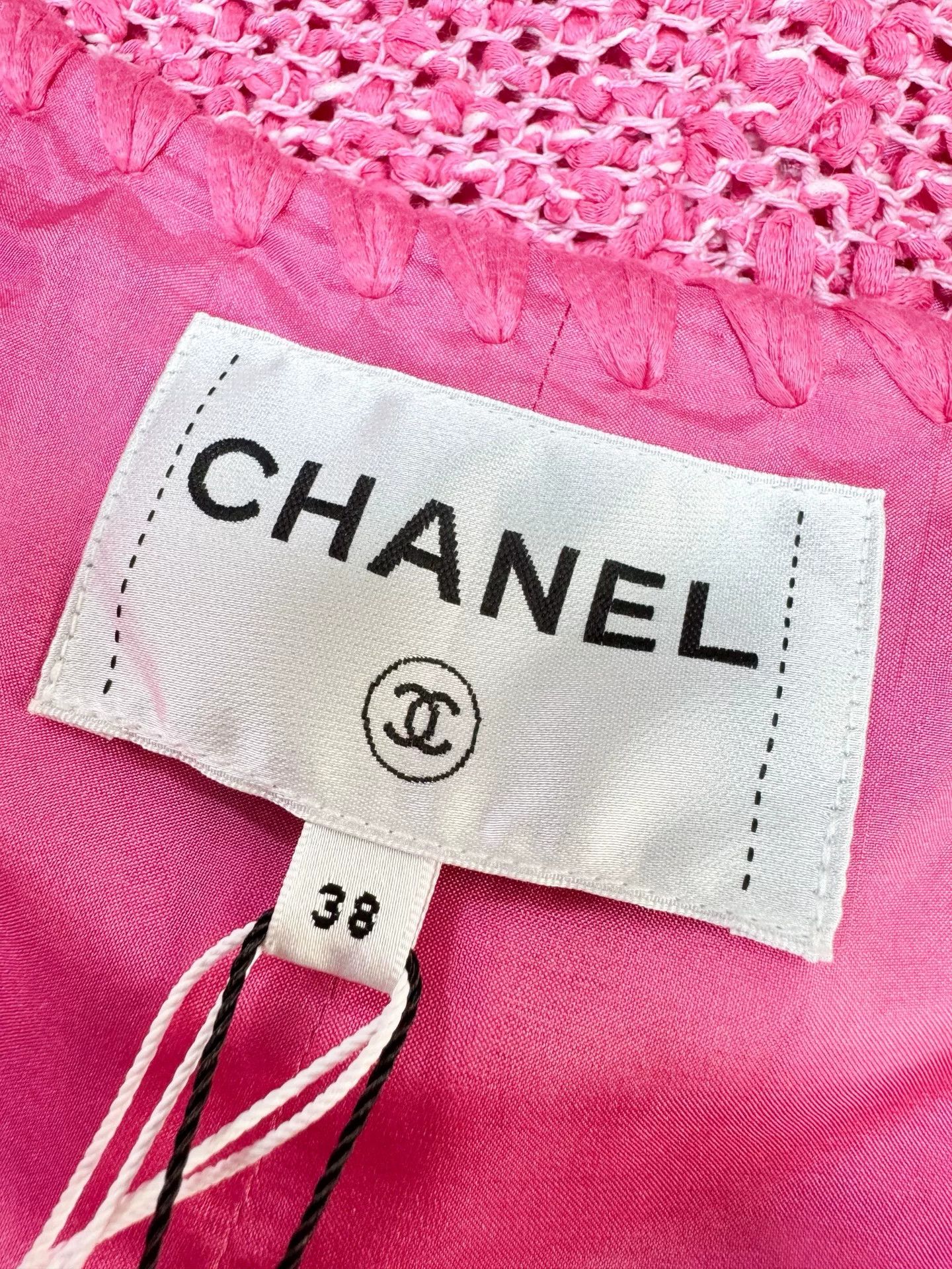 Chanel Chanel 21C Pink Knit V-Neck Jacket Size US L / EU 52-54 / 3 - 5 Thumbnail