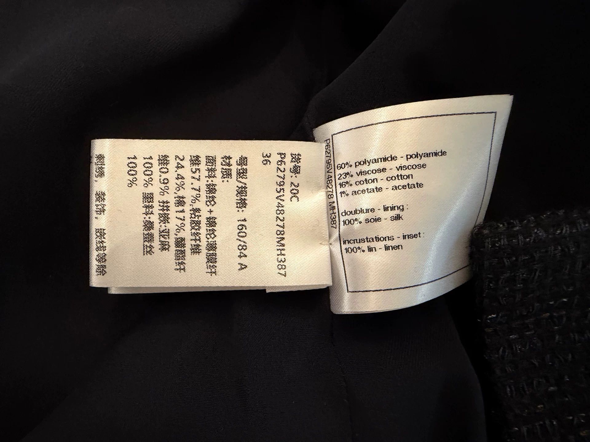 Chanel Chanel Blue Black Sequin Double-Breasted Coat Size US XS / EU 42 / 0 - 6 Thumbnail