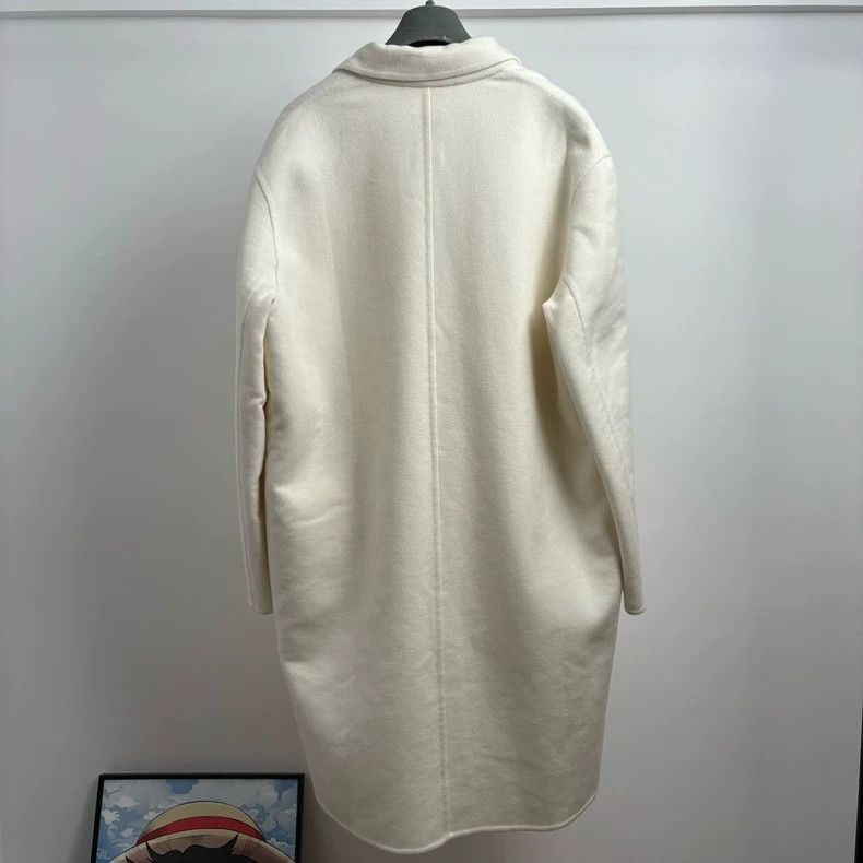 Hermes Hermes White Lapel Cashmere Coat Size US L / EU 52-54 / 3 - 2 Thumbnail