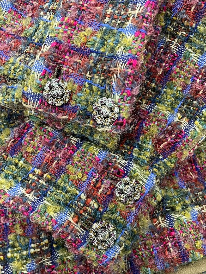 Chanel Chanel 22K Tweed Diamond Button Coat Size US M / EU 48-50 / 2 - 2 Thumbnail