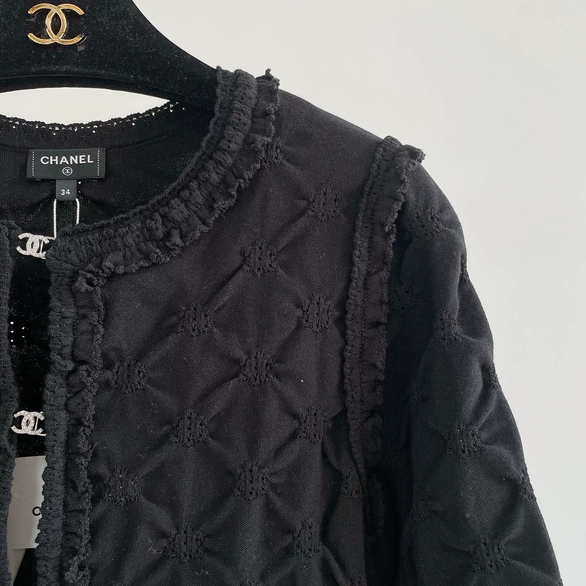 Chanel CHANEL Black Knit Cardigan Size 34 Size US S / EU 44-46 / 1 - 3 Thumbnail