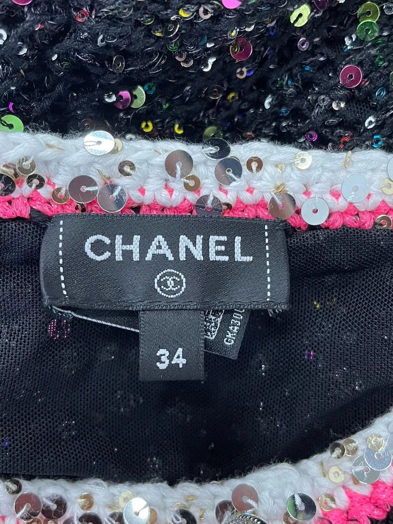 Chanel Chanel 24C Sequin Cardigan Black Size US M / EU 48-50 / 2 - 4 Thumbnail