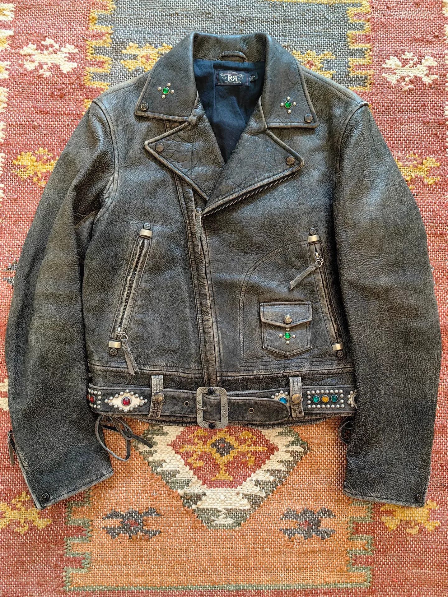 RRL Ralph Lauren RRL Leather Riders Jacket Size US M / EU 48-50 / 2 - 2 Thumbnail