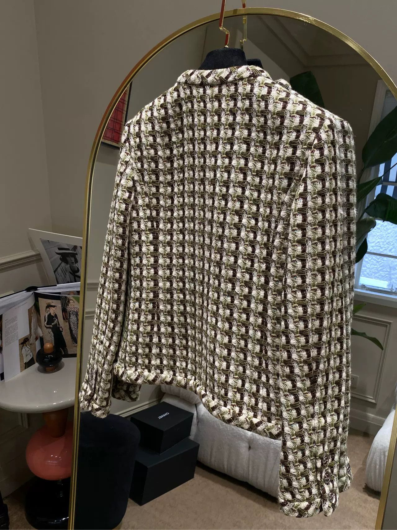 Chanel Chanel 23A Brown-Green Tweed Jacket Size US XS / EU 42 / 0 - 2 Thumbnail