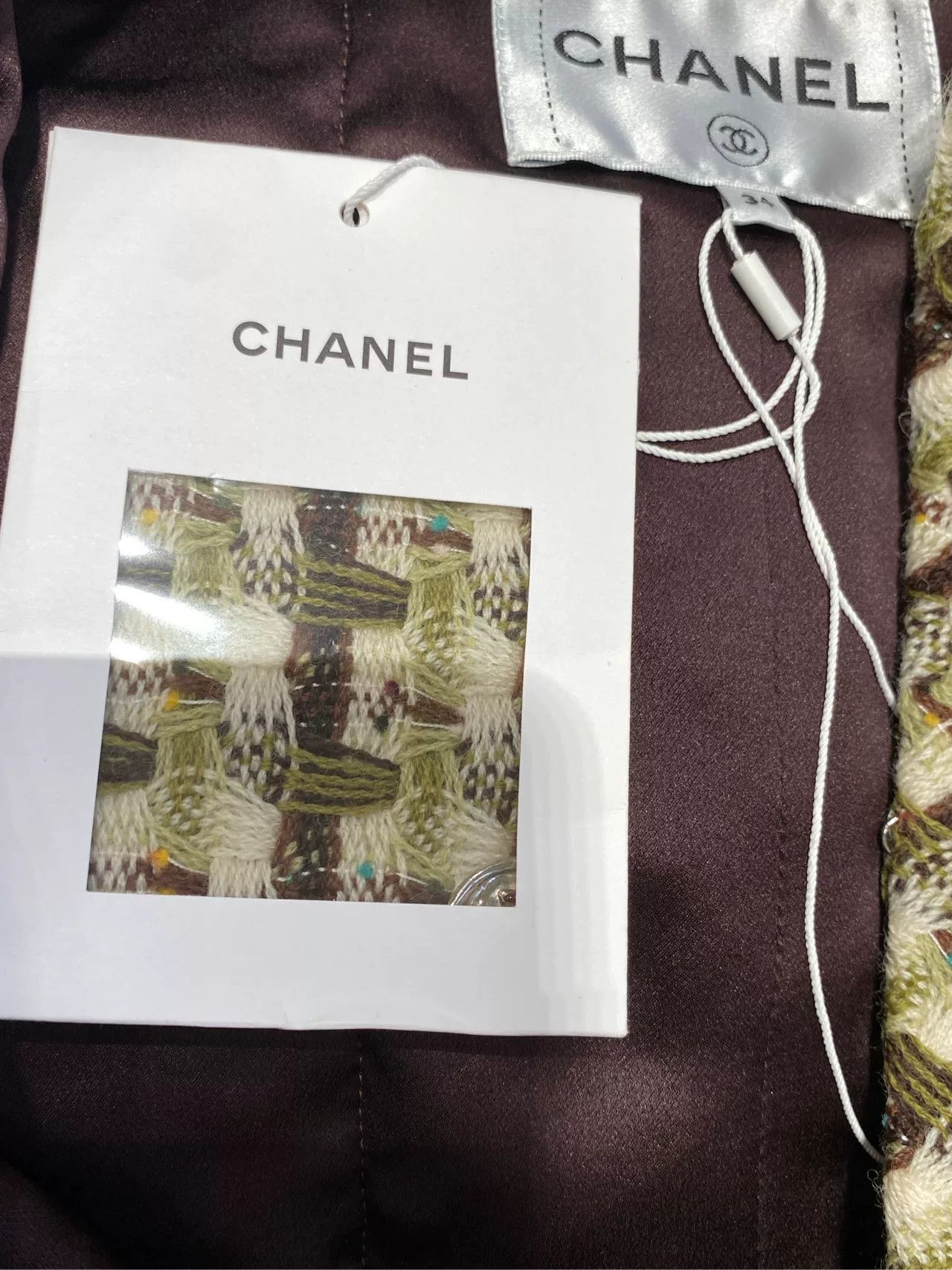 Chanel Chanel 23A Brown-Green Tweed Jacket Size US XS / EU 42 / 0 - 3 Thumbnail