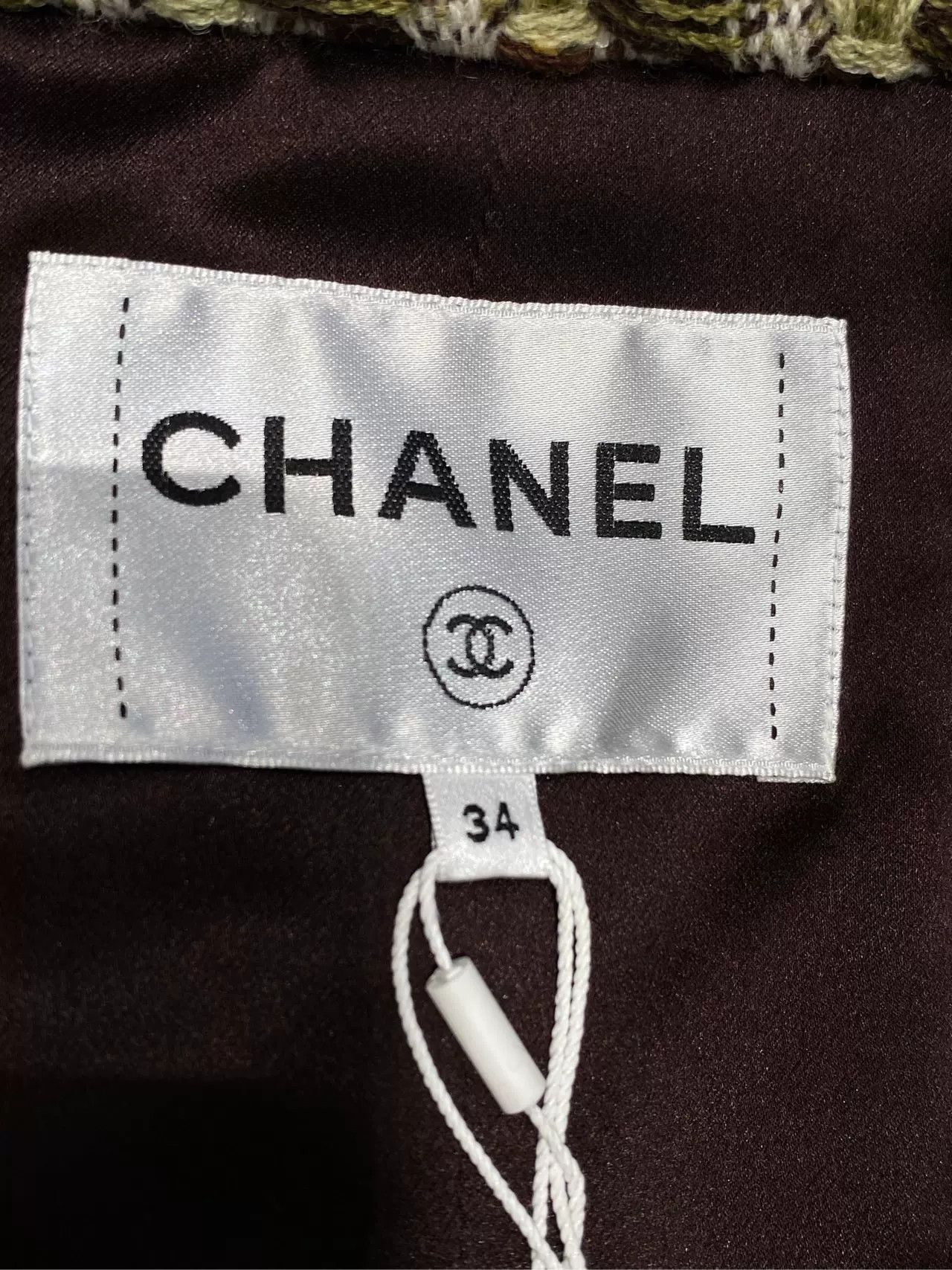 Chanel Chanel 23A Brown-Green Tweed Jacket Size US XS / EU 42 / 0 - 4 Thumbnail