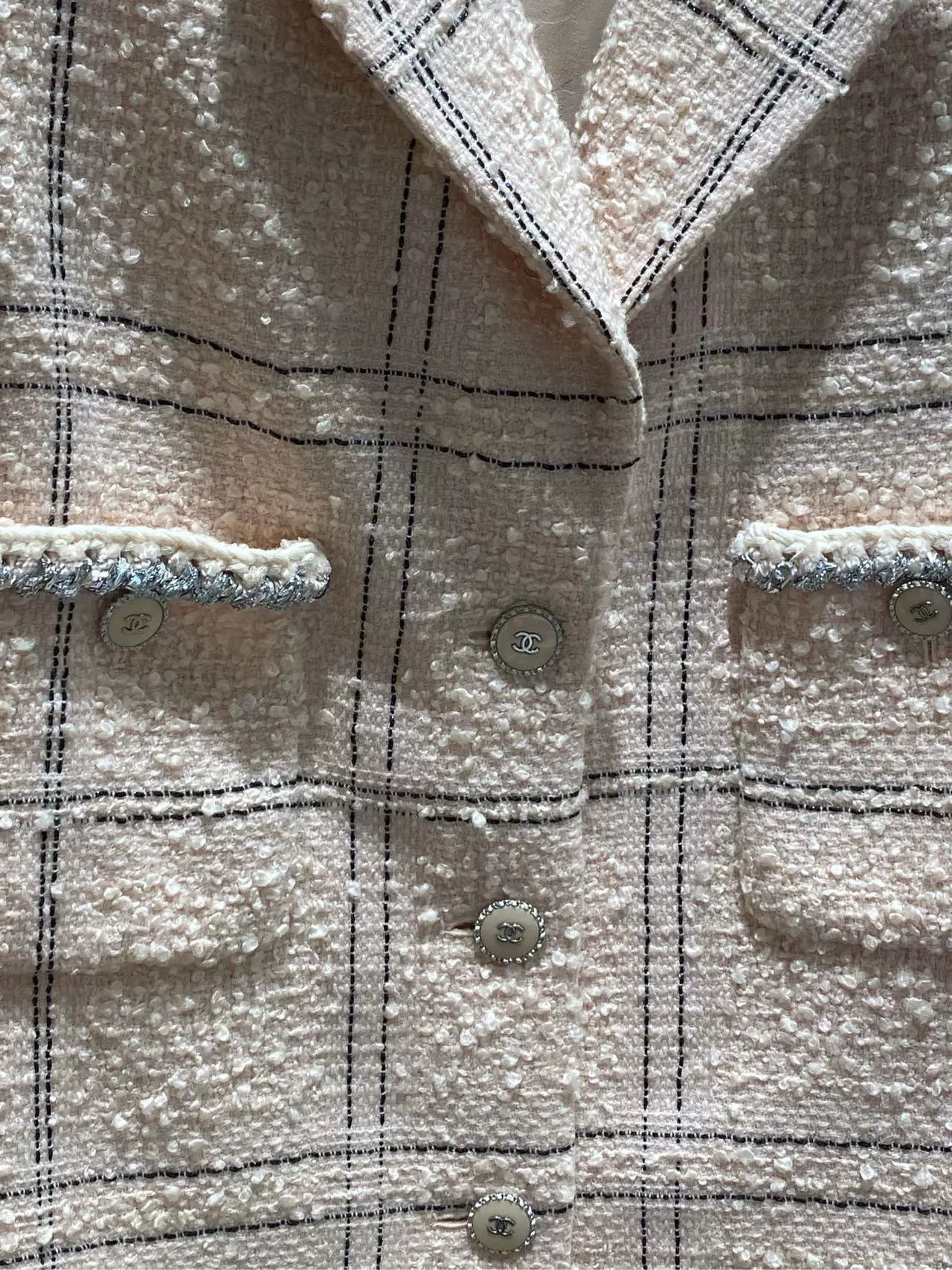 Chanel Chanel 21B Pink Tweed Jacket FR34 Size US XS / EU 42 / 0 - 3 Thumbnail