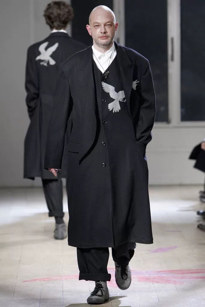 Yohji Yamamoto Yohji Yamamoto White Crow Embroidery Coat Size US M / EU 48-50 / 2 - 6 Thumbnail