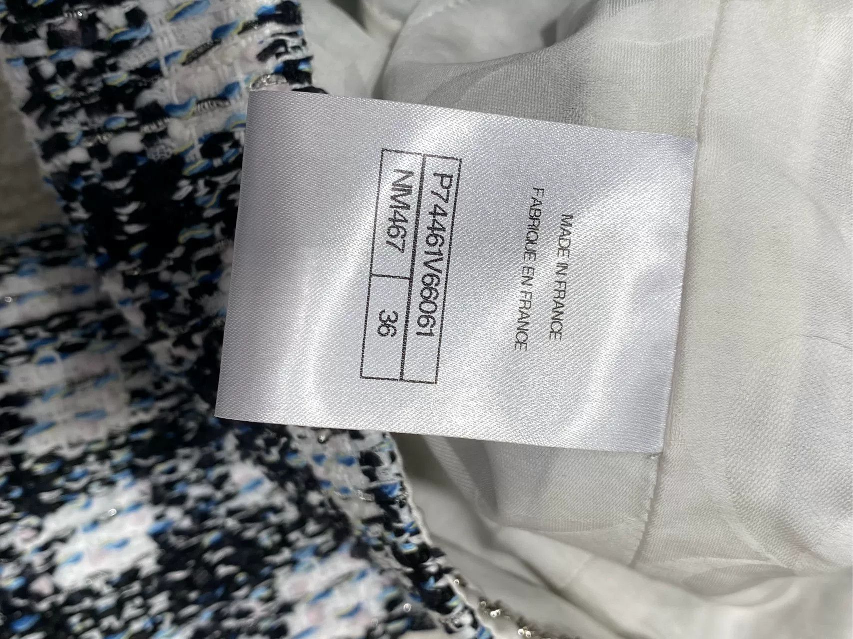 Chanel Chanel 23P Blue White Tweed Jacket Size US S / EU 44-46 / 1 - 5 Thumbnail