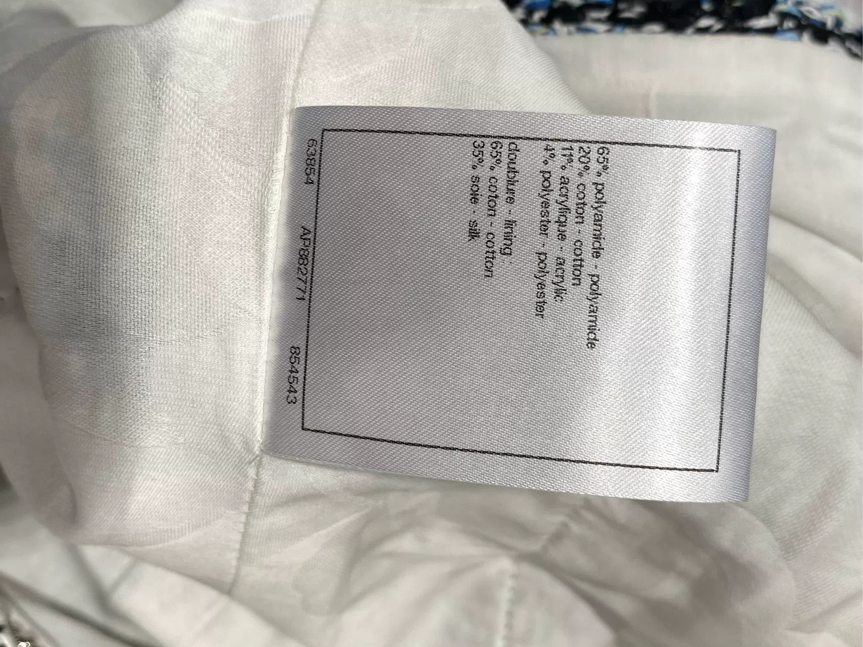 Chanel Chanel 23P Blue White Tweed Jacket Size US S / EU 44-46 / 1 - 7 Thumbnail