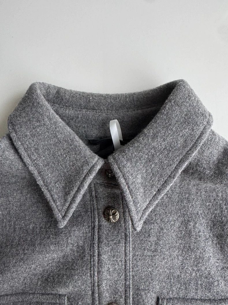 Chrome Hearts Chrome Hearts Gray Wool Coat Size US M / EU 48-50 / 2 - 3 Thumbnail