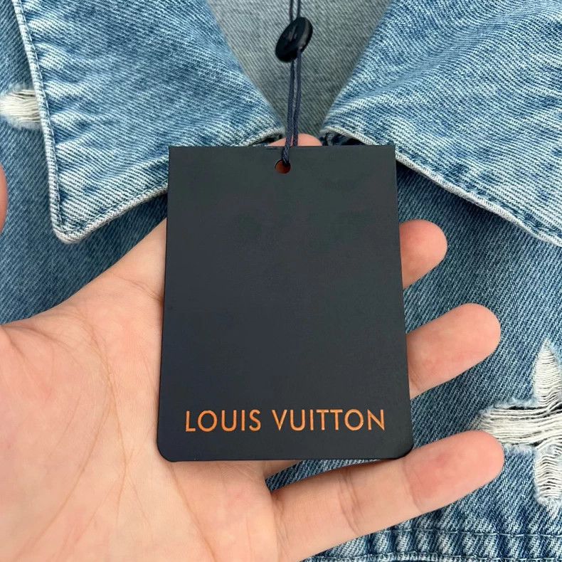 Louis Vuitton LV SS25 Distressed Logo Denim Jacket Size US L / EU 52-54 / 3 - 4 Thumbnail