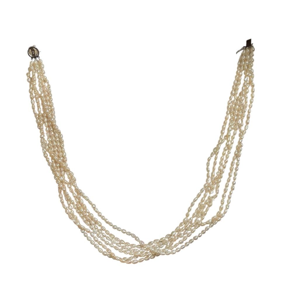 Other Tasaki Tasaki Freshwater Pearl 6-Strand Necklace Silver Metal Necklace DUTY FREE for USA Size ONE SIZE - 2 Thumbnail