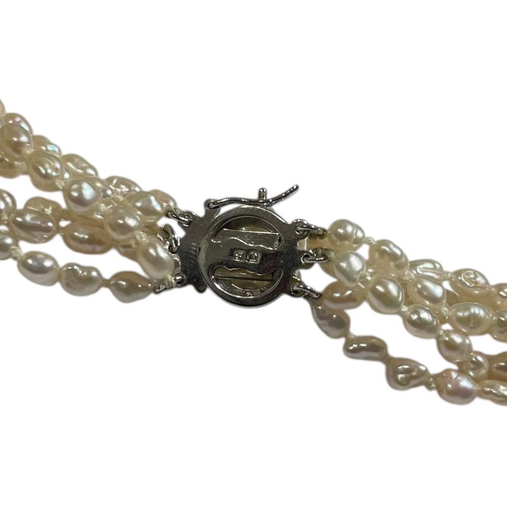 Other Tasaki Tasaki Freshwater Pearl 6-Strand Necklace Silver Metal Necklace DUTY FREE for USA Size ONE SIZE - 6 Thumbnail