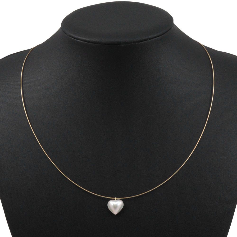 Other Tasaki Tasaki Omega Chain Heart Au750 Pearl Necklace Metal Necklace DUTY FREE for USA Size ONE SIZE - 2 Thumbnail