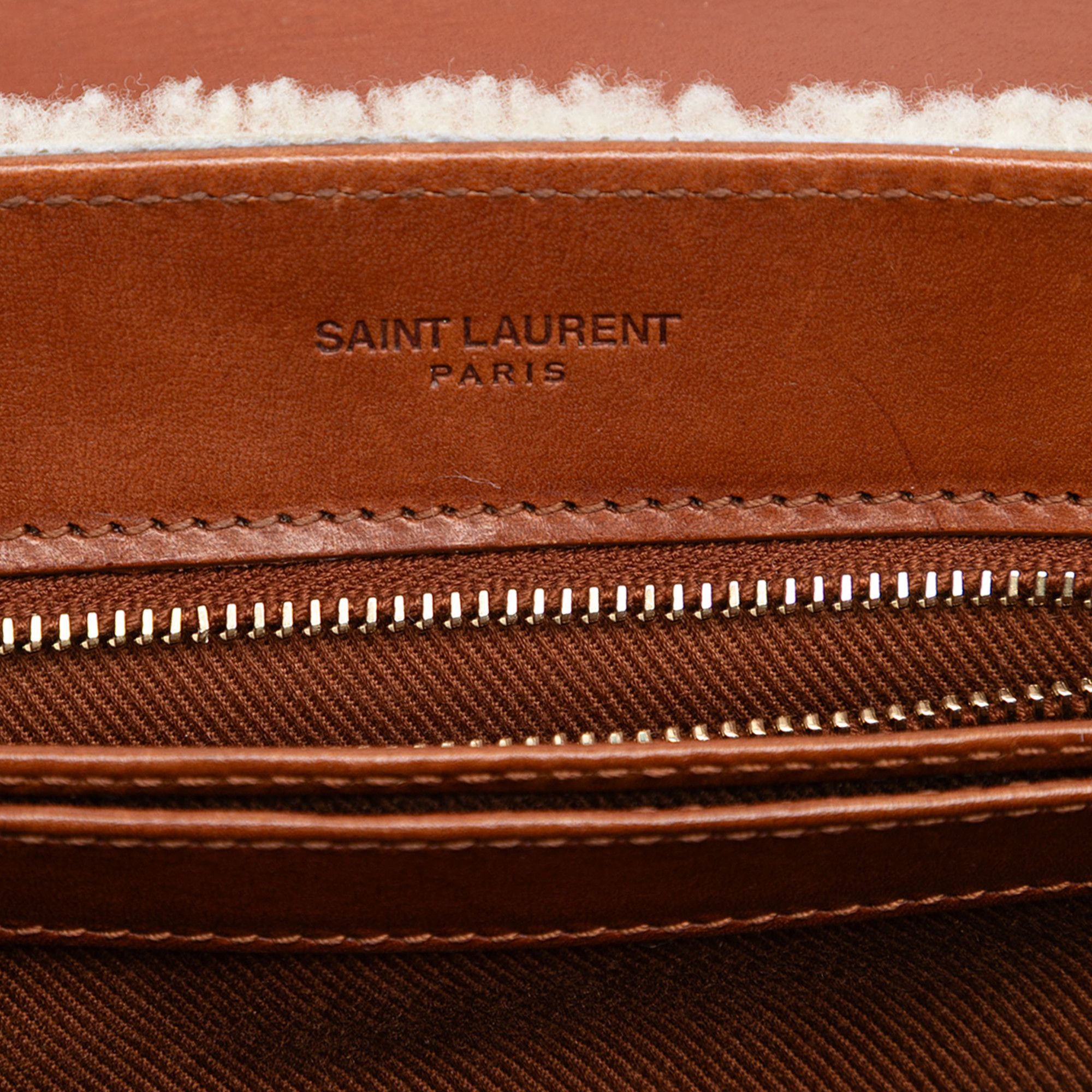 Yves Saint Laurent Yves Saint Laurent Toy Shearling Monogram LouLou Crossbody Size ONE SIZE - 5 Thumbnail