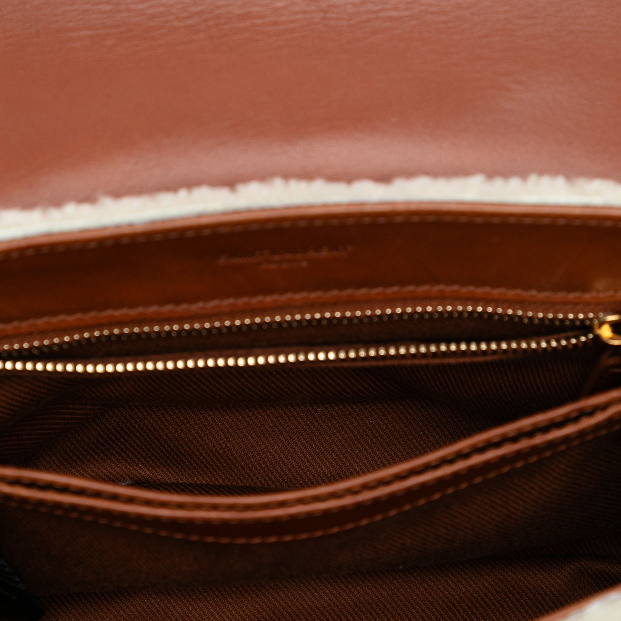 Yves Saint Laurent Yves Saint Laurent Toy Shearling Monogram LouLou Crossbody Size ONE SIZE - 4 Thumbnail