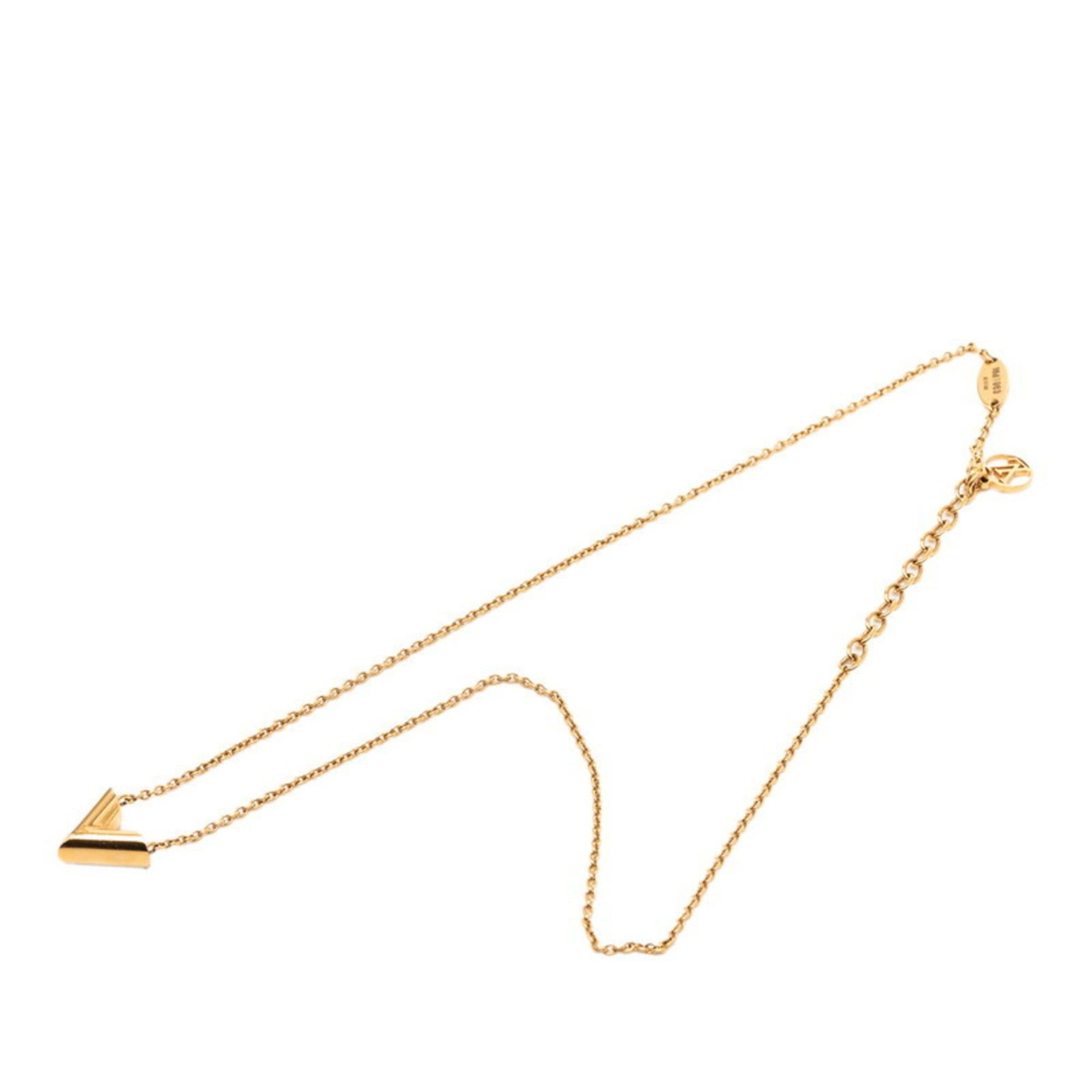 Louis Vuitton Louis Vuitton Essential V Pendant Necklace M61083 Gold Plated Women's LOUIS VUITTON Size ONE SIZE - 2 Thumbnail