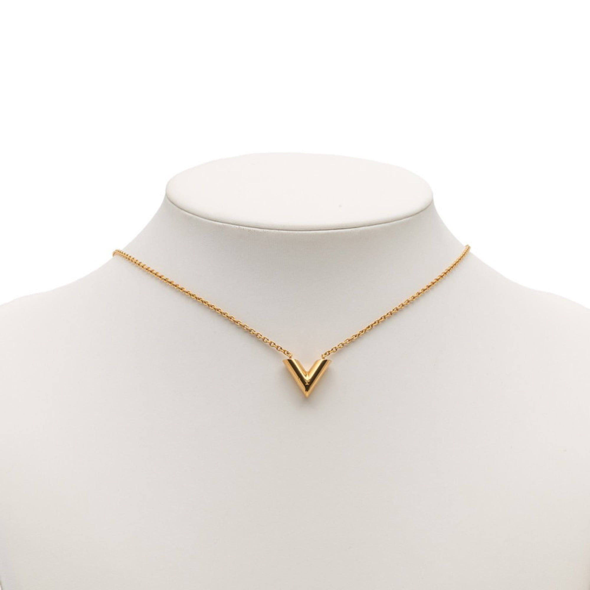 Louis Vuitton Louis Vuitton Essential V Pendant Necklace M61083 Gold Plated Women's LOUIS VUITTON Size ONE SIZE - 6 Thumbnail