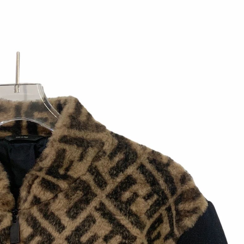 Fendi Fendi FF Monogram Shearling Wool Jacket Size US XL / EU 56 / 4 - 5 Thumbnail