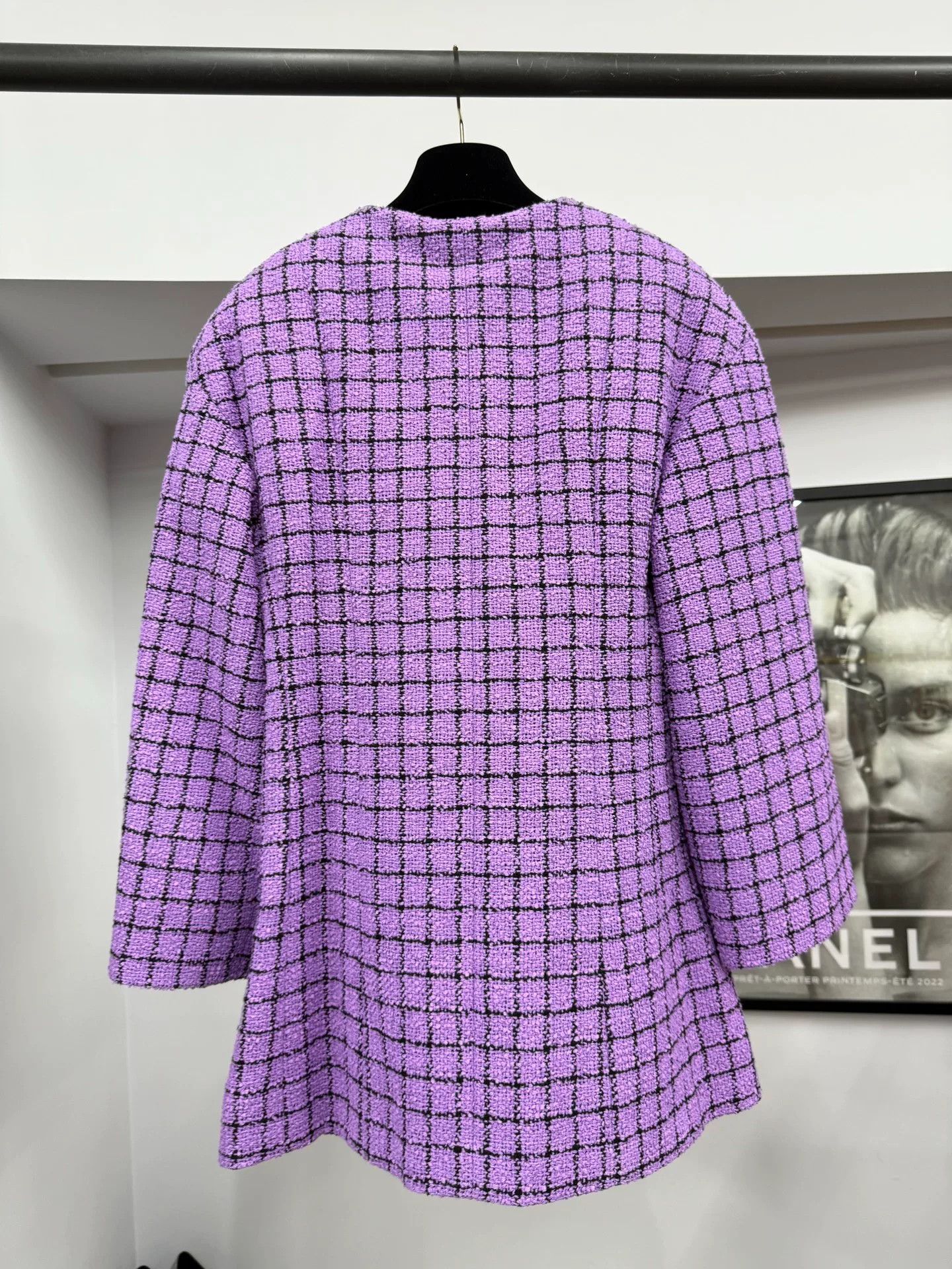 Chanel Chanel Purple Plaid Knit Jacket Size US M / EU 48-50 / 2 - 3 Thumbnail