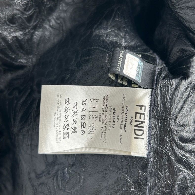 Fendi Black Mink Fur Collar Coat