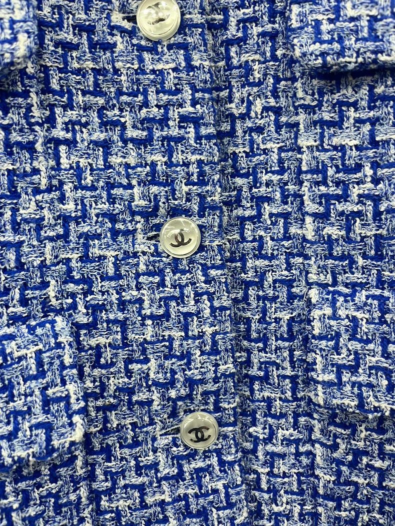 Chanel Chanel 23P Blue Woven Jacket Size US M / EU 48-50 / 2 - 2 Thumbnail
