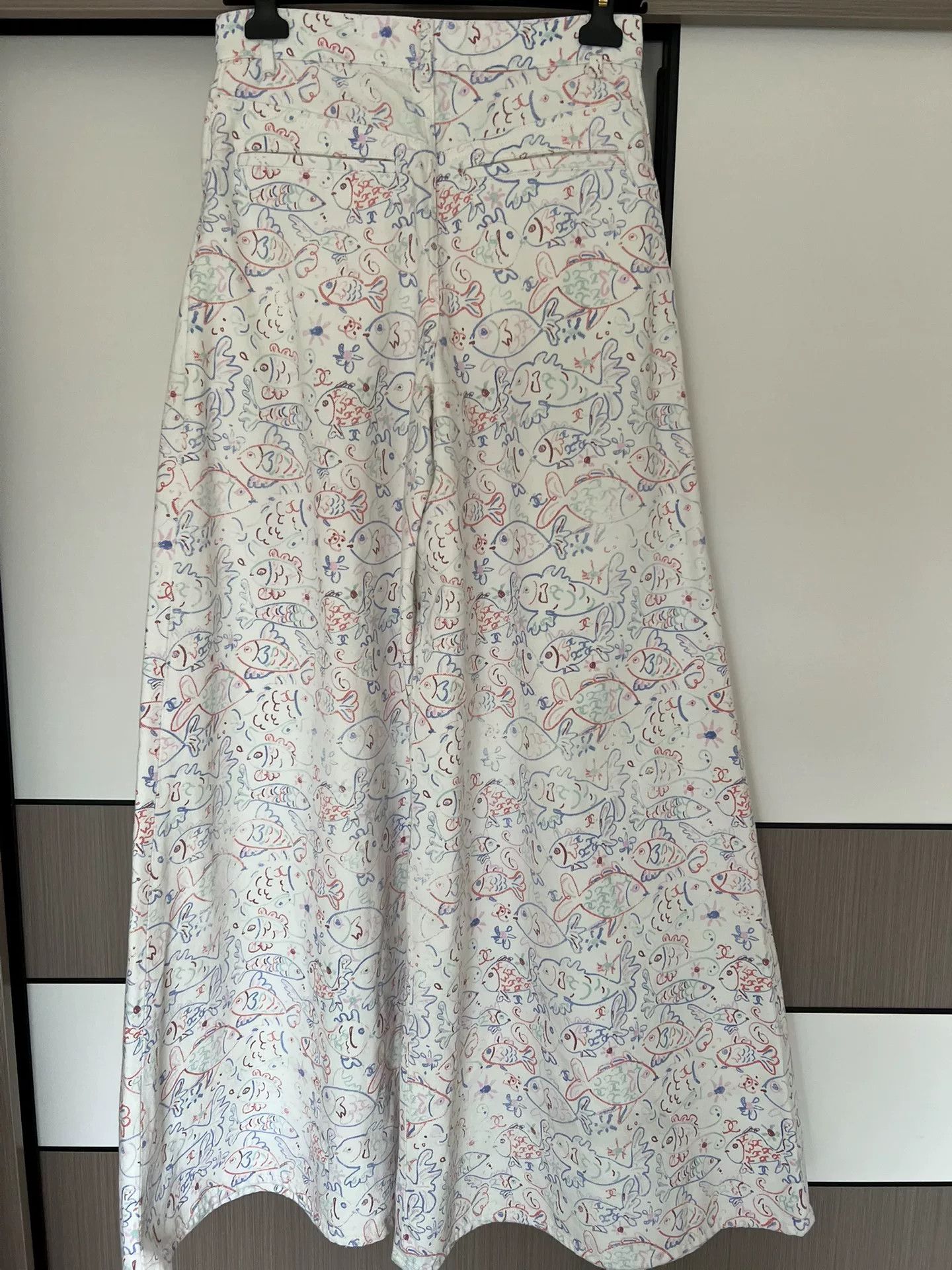 Chanel chanel fish pattern wide-leg pants size 38 Size US 38 / EU 54 - 5 Thumbnail