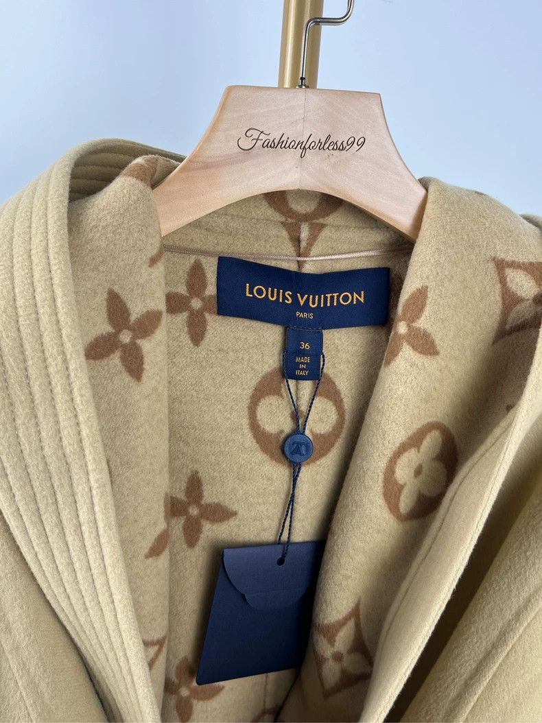 Louis Vuitton LV Monogram Logo Wool Hooded Coat Size US S / EU 44-46 / 1 - 3 Thumbnail
