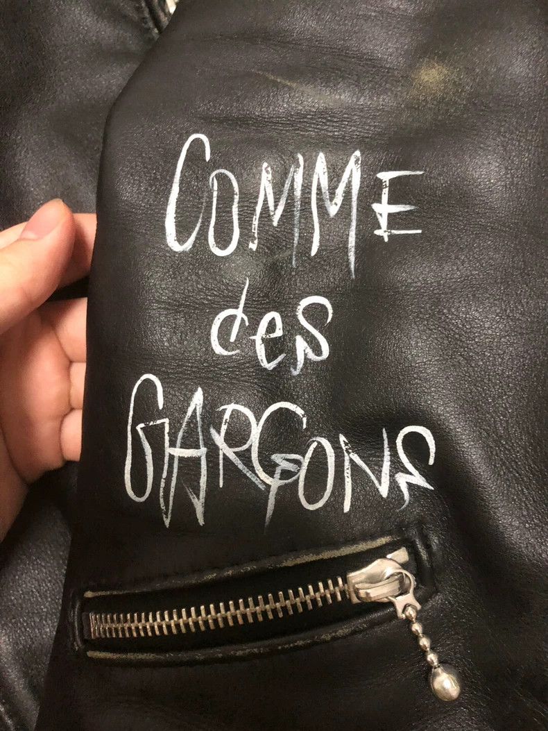 Comme des Garcons Lewis Leather Distressed Leather Jacket Size US L / EU 52-54 / 3 - 2 Thumbnail