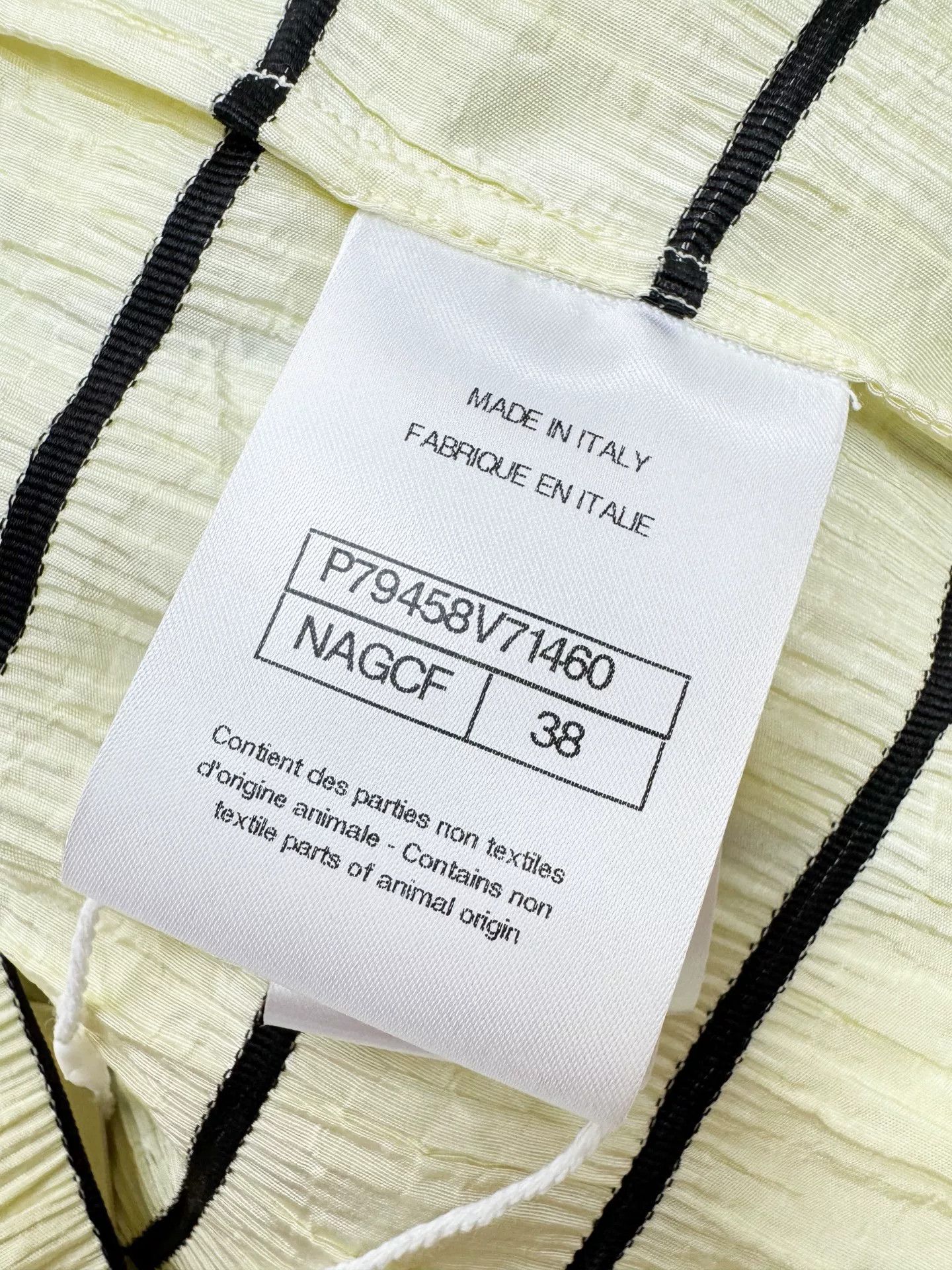 Chanel Chanel 25S Yellow Stripe Long Sleeve Shirt Size US M / EU 48-50 / 2 - 6 Thumbnail