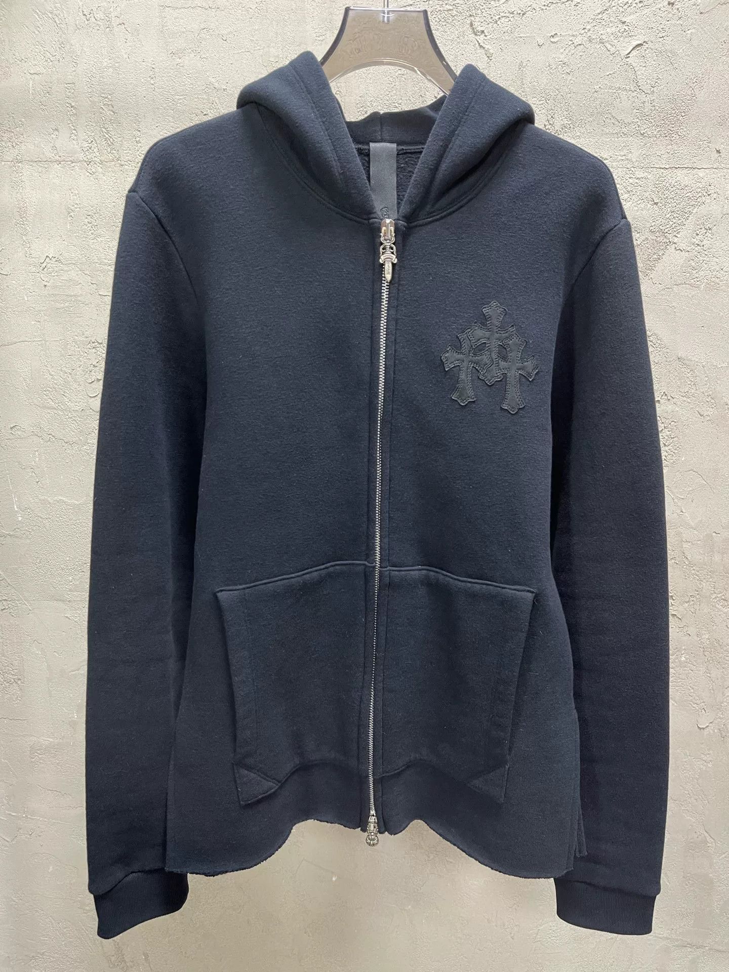 Chrome Hearts Chrome Hearts Black Zip Hoodie w/ Cross Size US XS / EU 42 / 0 - 7 Thumbnail
