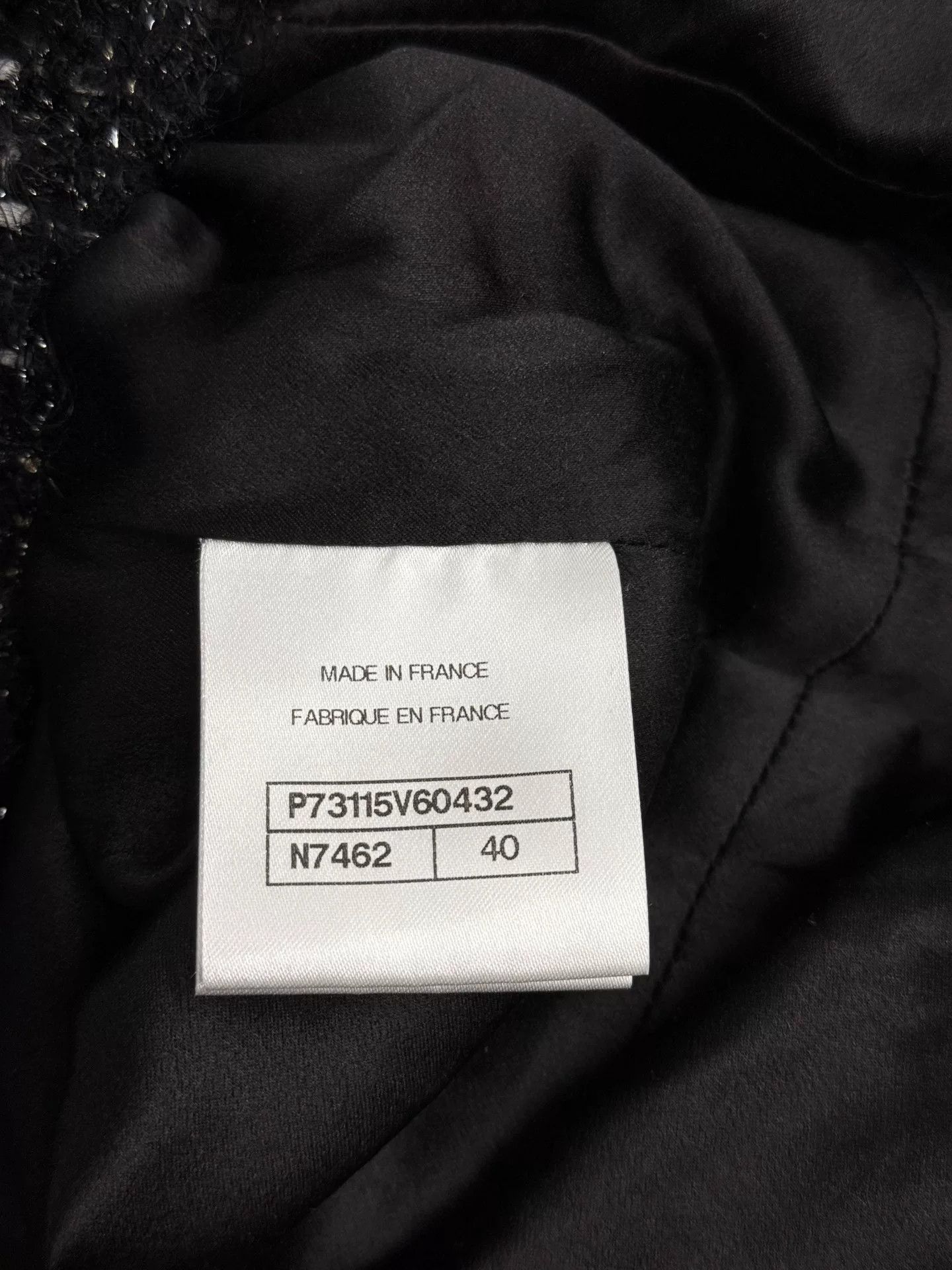 Chanel Chanel Black Silver Shimmer Mid-Length Coat Size US M / EU 48-50 / 2 - 5 Thumbnail
