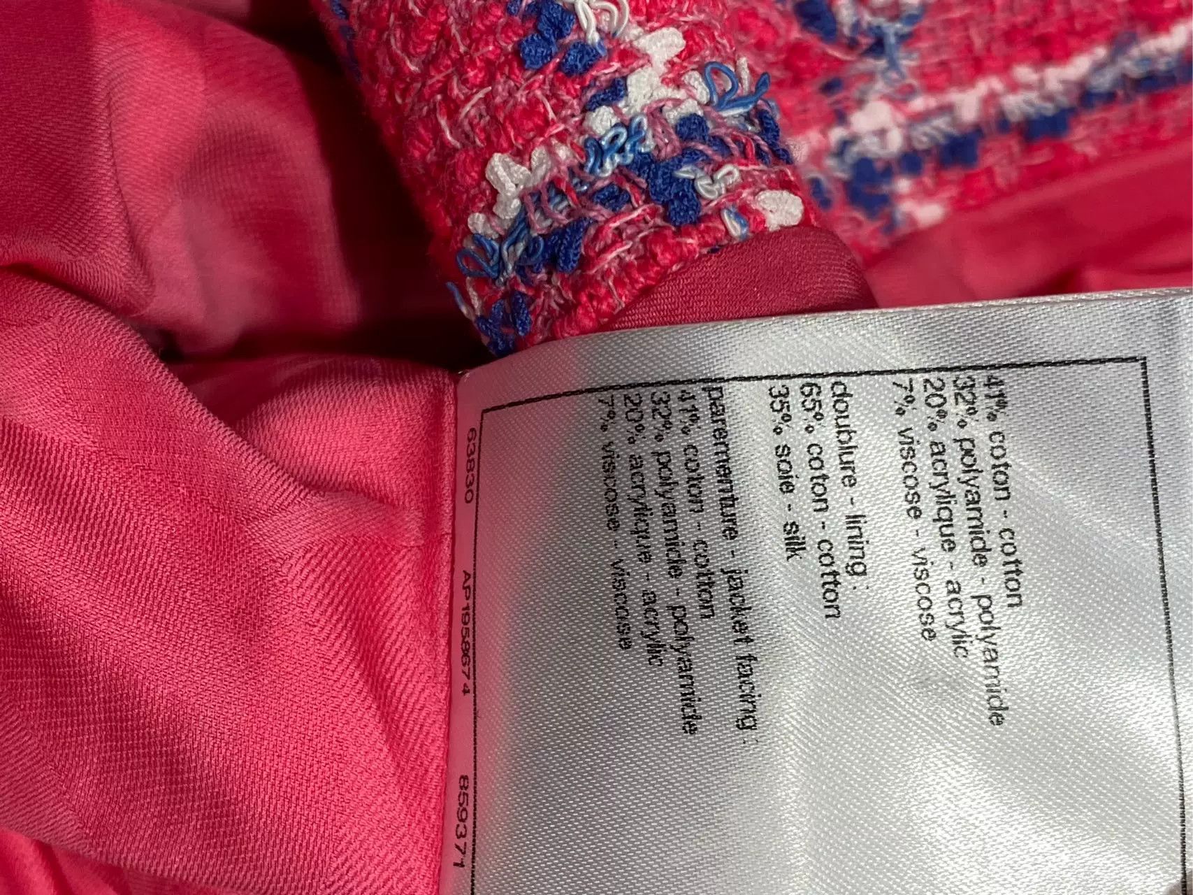 Chanel Chanel Pink Plaid Blazer Coat FR34 Size US XS / EU 42 / 0 - 7 Thumbnail