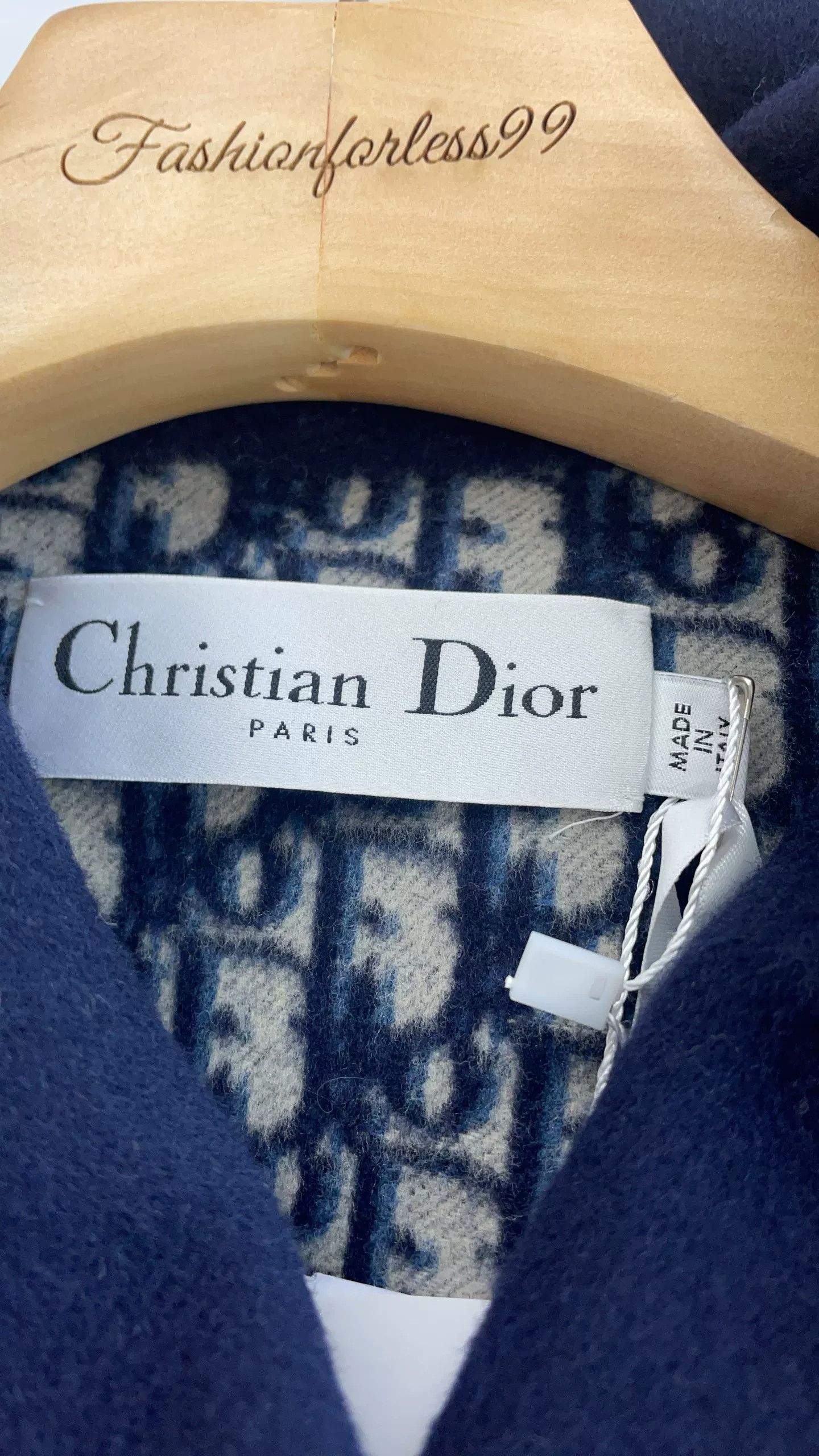 Dior navy blue double-breasted wool coat Size US S / EU 44-46 / 1 - 3 Thumbnail