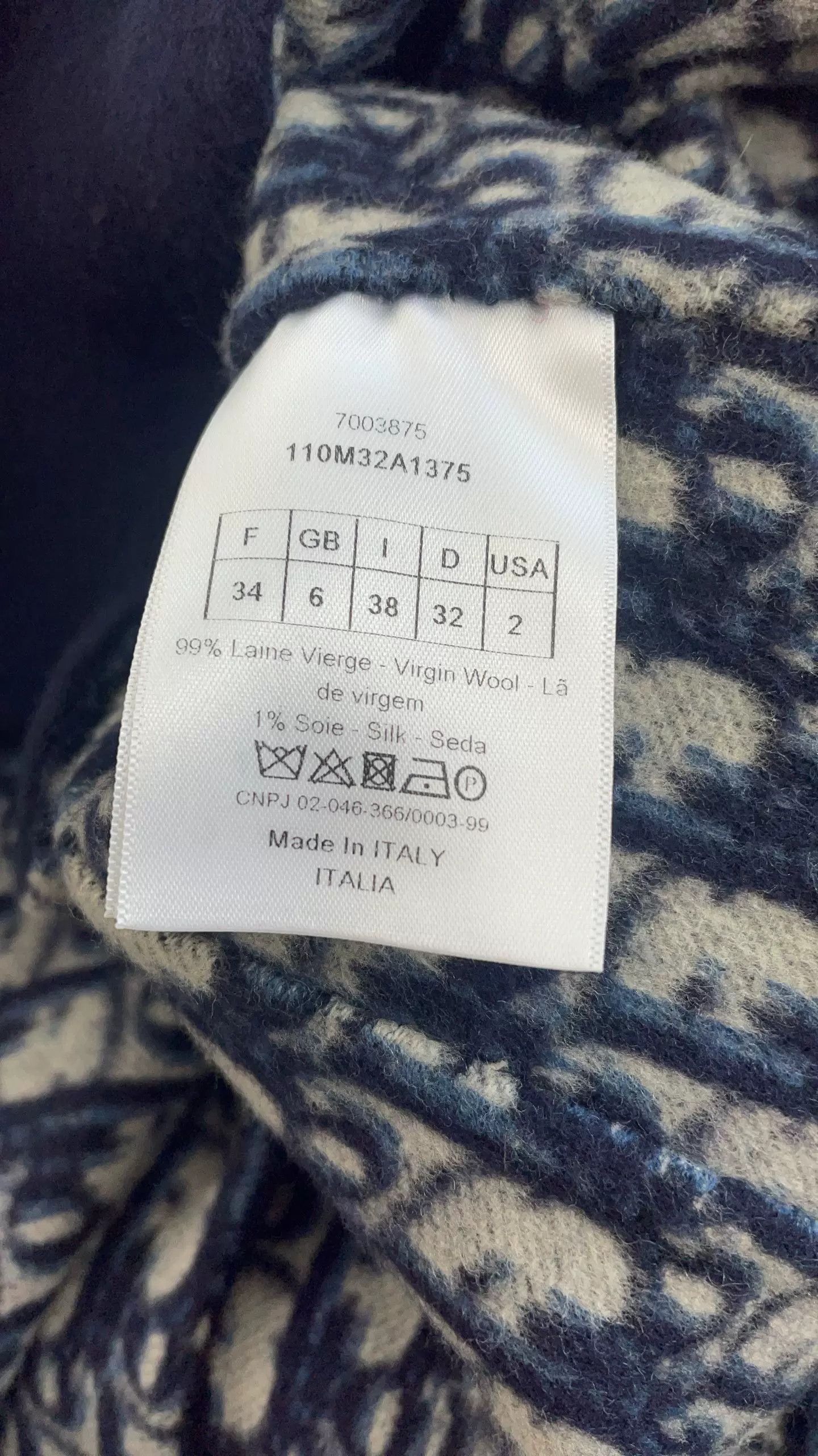 Dior navy blue double-breasted wool coat Size US S / EU 44-46 / 1 - 4 Thumbnail