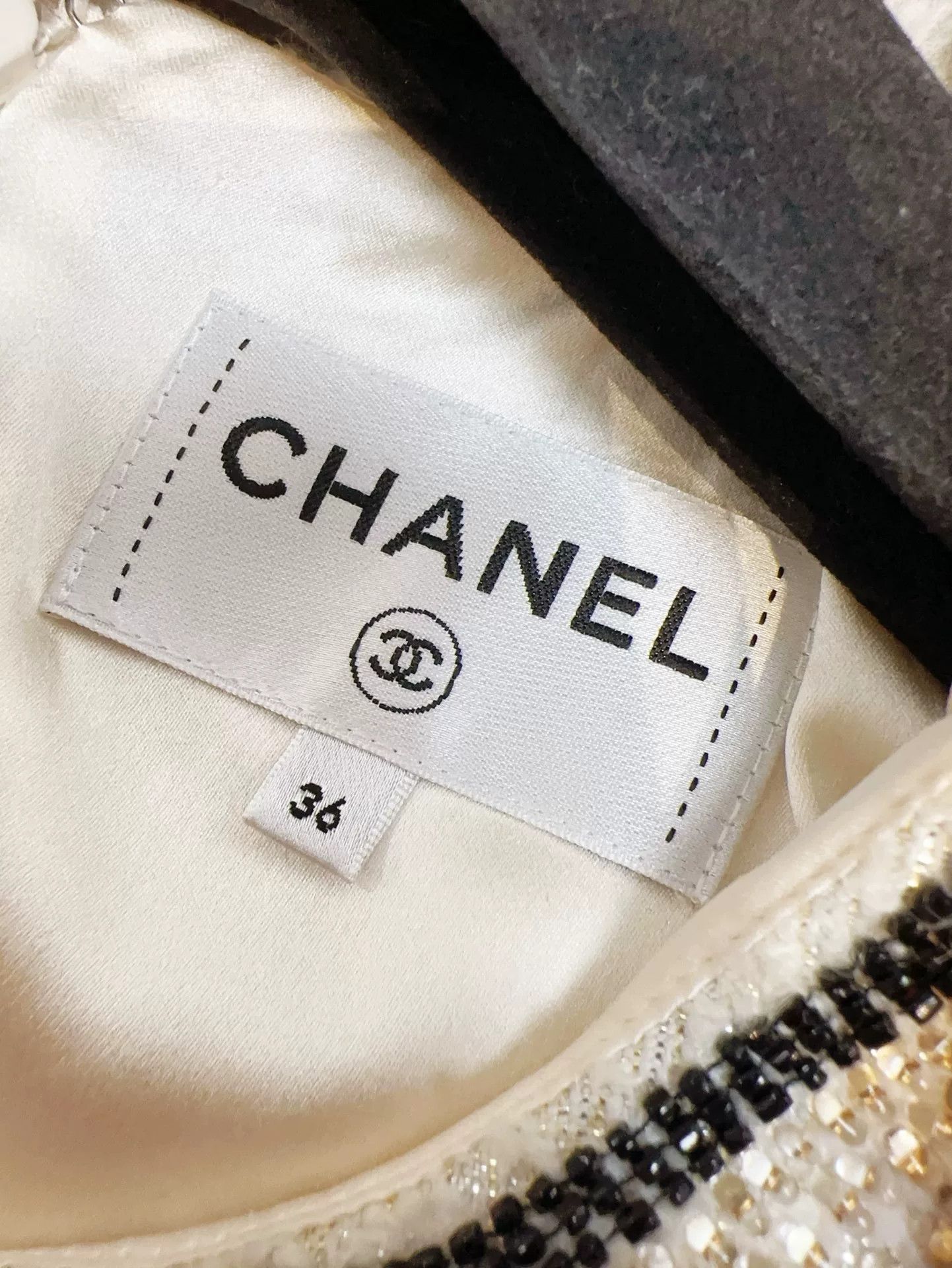 Chanel beige bow tie woven dress Size US 36 / EU 52 - 7 Thumbnail