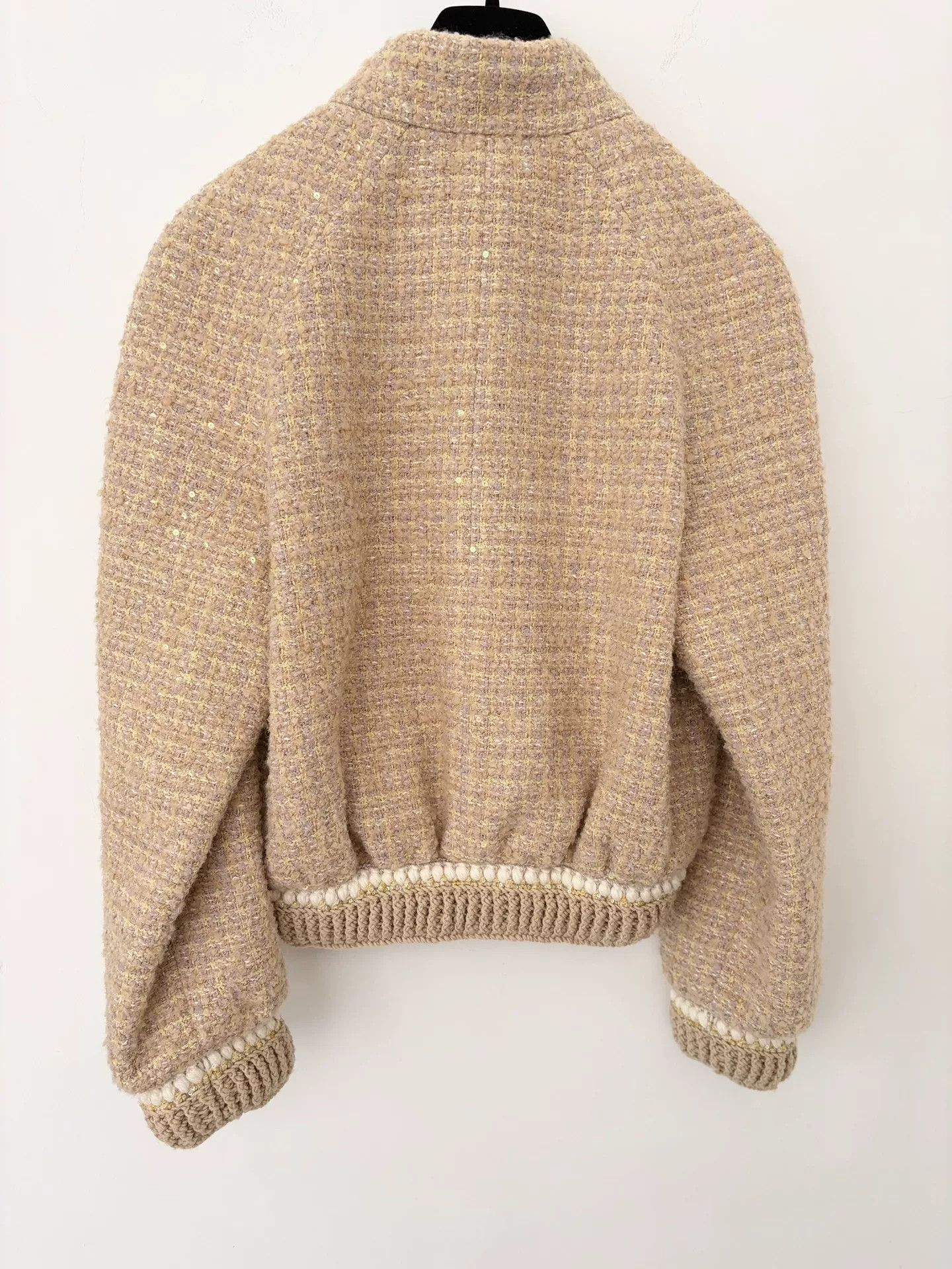 Chanel Chanel Pink Tweed Stand-Collar Jacket Size US XS / EU 42 / 0 - 2 Thumbnail
