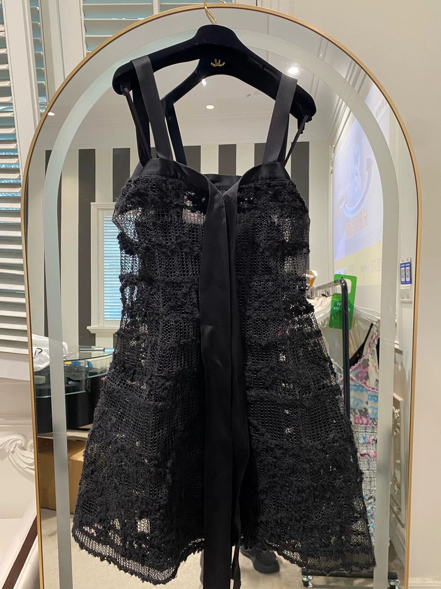 Chanel Chanel 25s Black Lace Double Dress Size US M / EU 48-50 / 2 - 2 Thumbnail