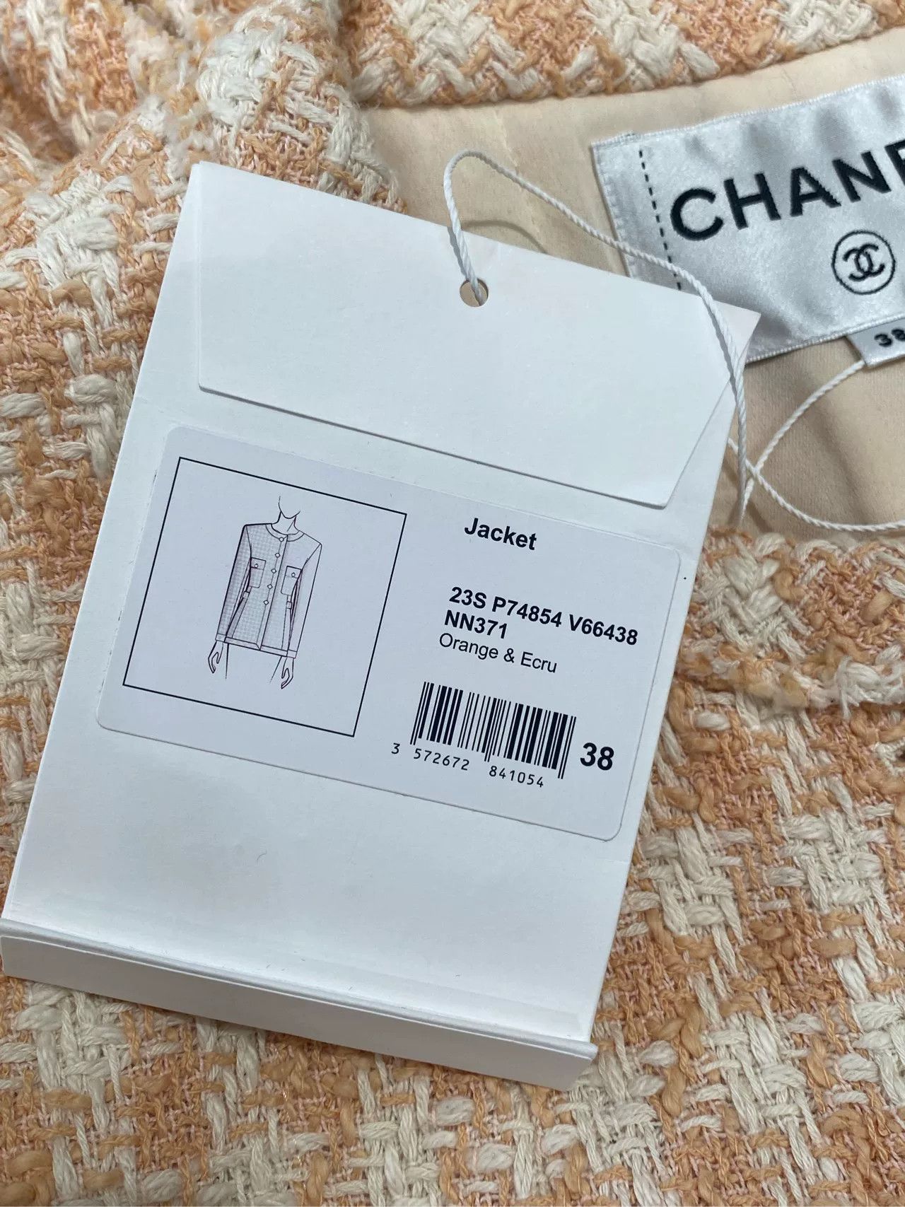 Chanel Chanel 23 Orange Plaid Belted Jacket Size US M / EU 48-50 / 2 - 5 Thumbnail