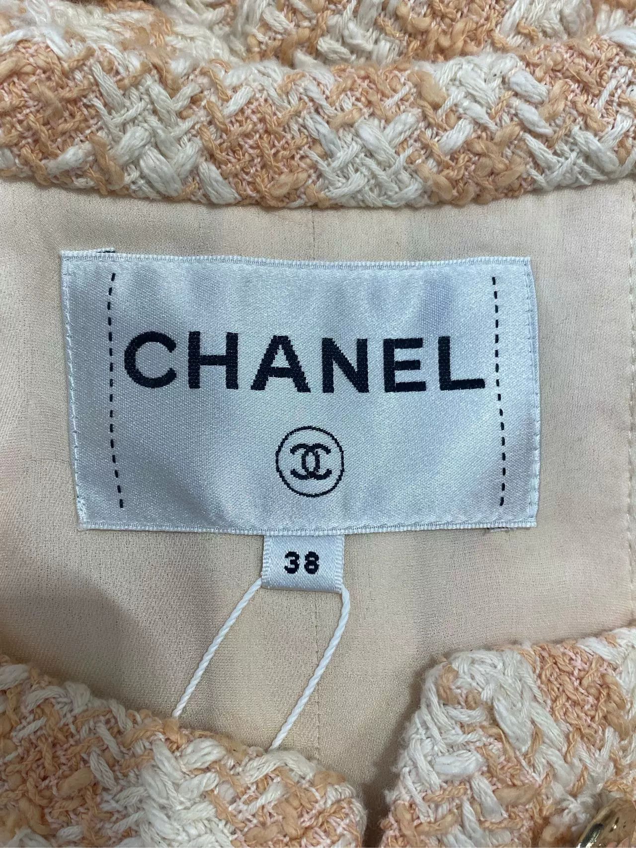 Chanel Chanel 23 Orange Plaid Belted Jacket Size US M / EU 48-50 / 2 - 3 Thumbnail