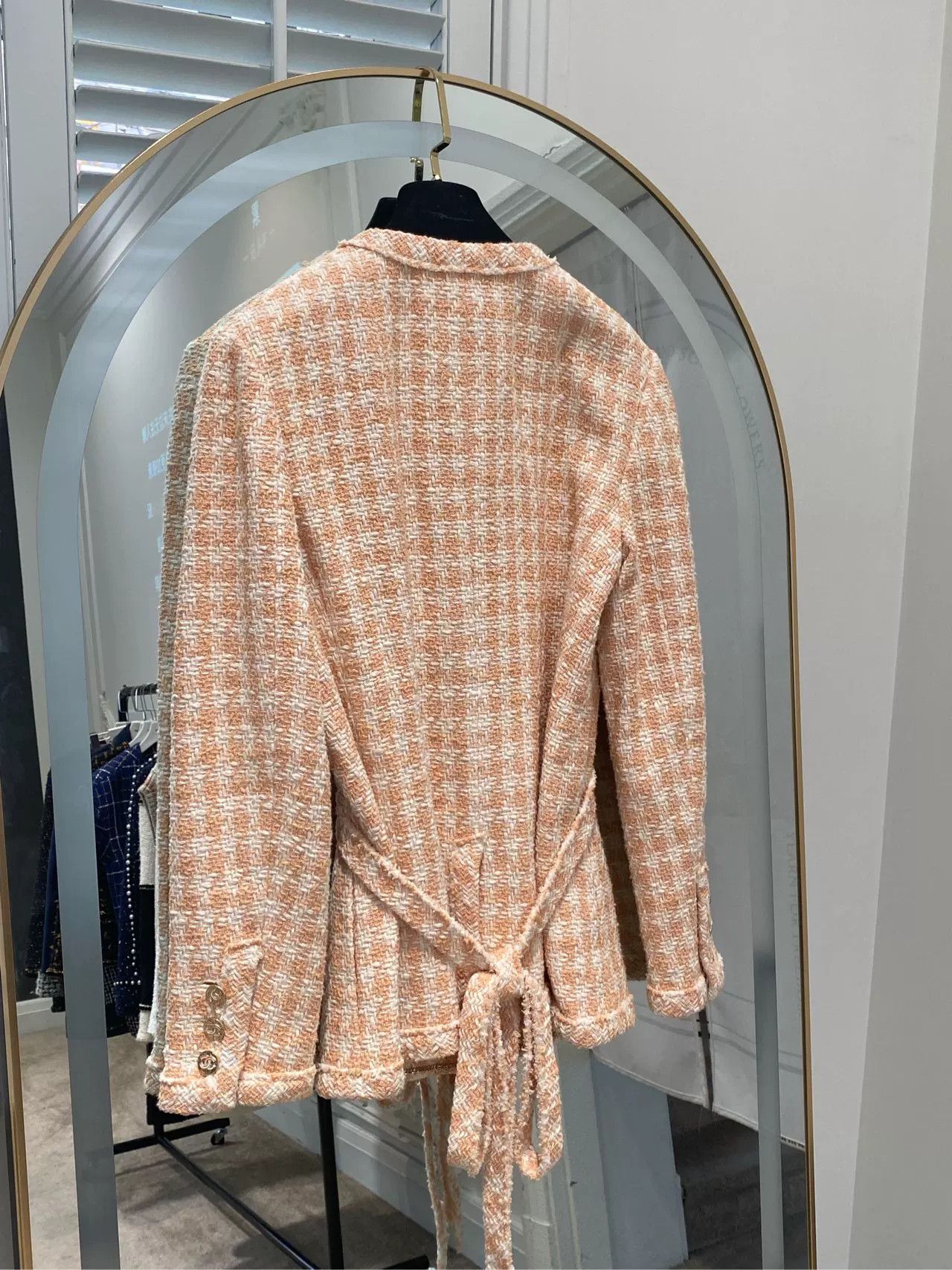 Chanel Chanel 23 Orange Plaid Belted Jacket Size US M / EU 48-50 / 2 - 2 Thumbnail