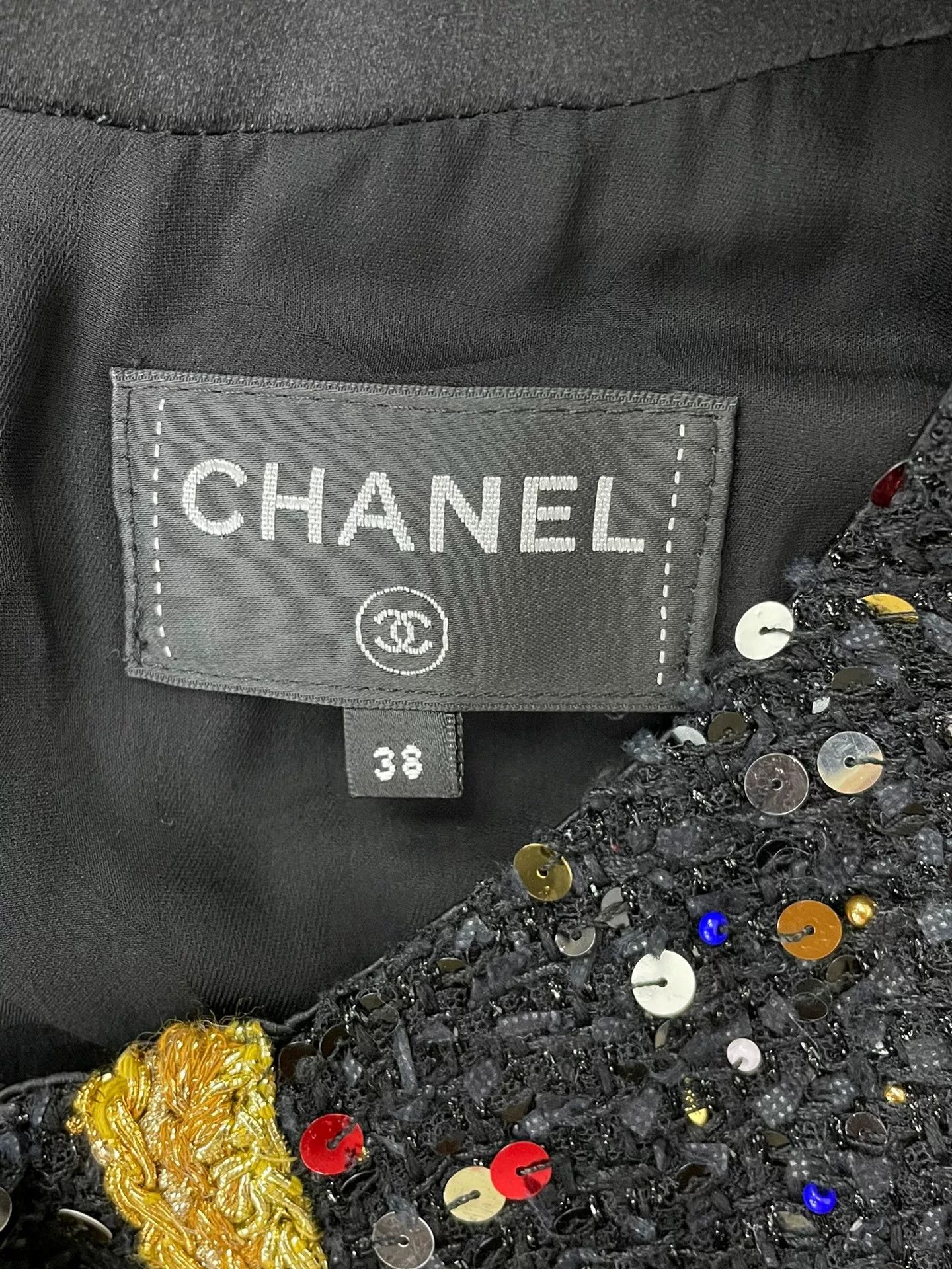 Chanel Chanel 22S Sequin Beaded Black Dress Size US 38 / EU 54 - 4 Thumbnail