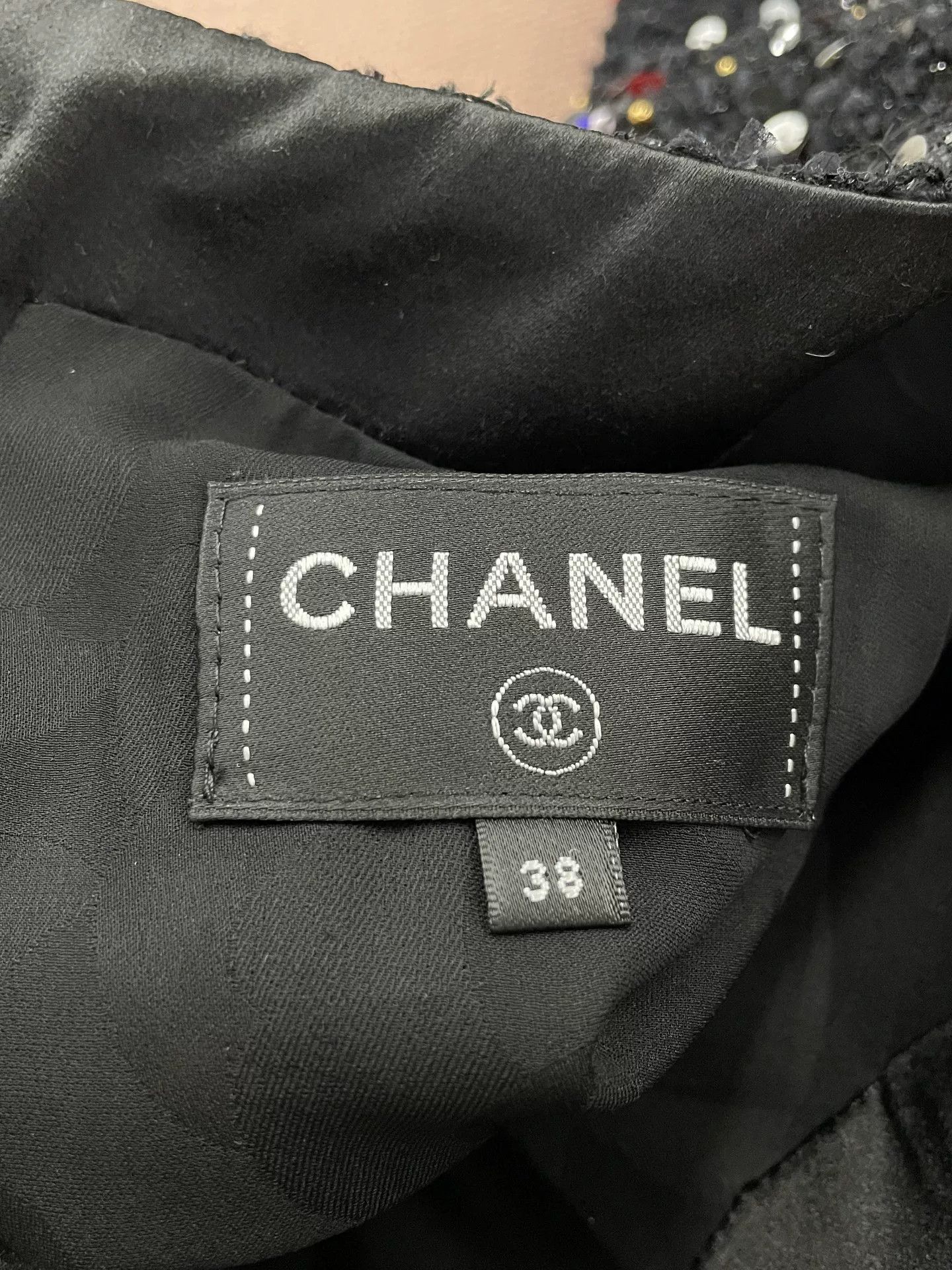 Chanel Chanel 22S Sequin Black Gold Dress Size US 38 / EU 54 - 4 Thumbnail