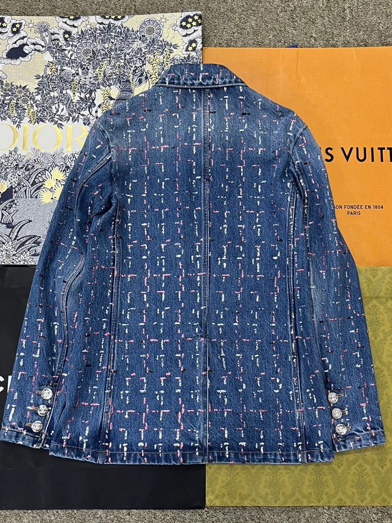 Chanel Chanel Sequin Denim Jacket Size US M / EU 48-50 / 2 - 4 Thumbnail