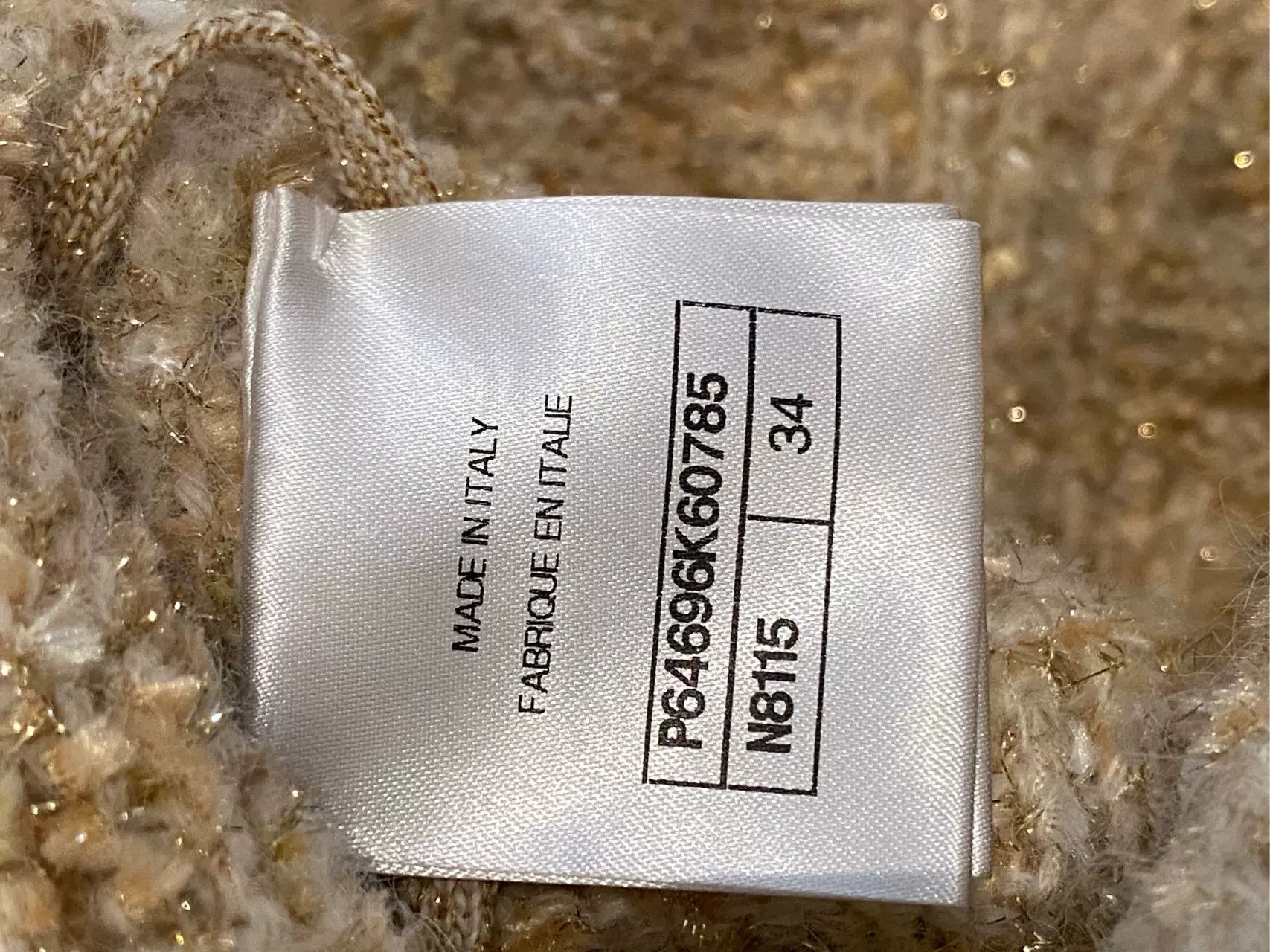Chanel Chanel 20A Gold Knit Coat with Belt Size US XS / EU 42 / 0 - 5 Thumbnail